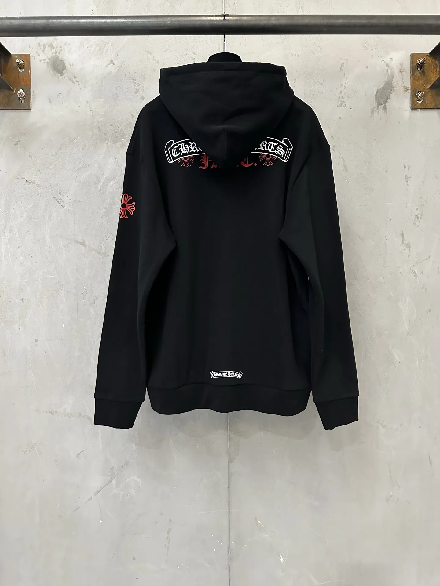 Logo-Print Zip-Up Cotton Hoodie D30023137 — view 2
