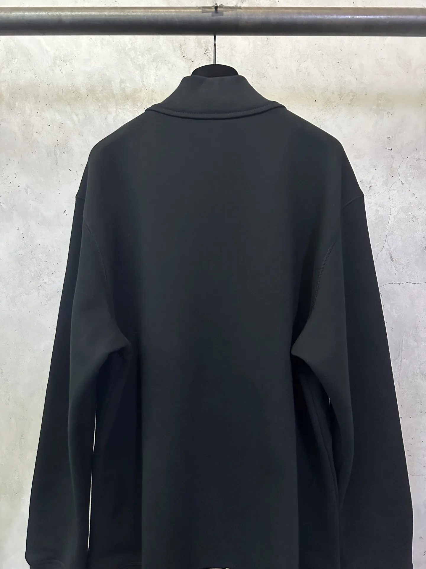 Chrome Hearts Leather Cross Patch Half-Zip Sweatshirt D30023748 — view 5