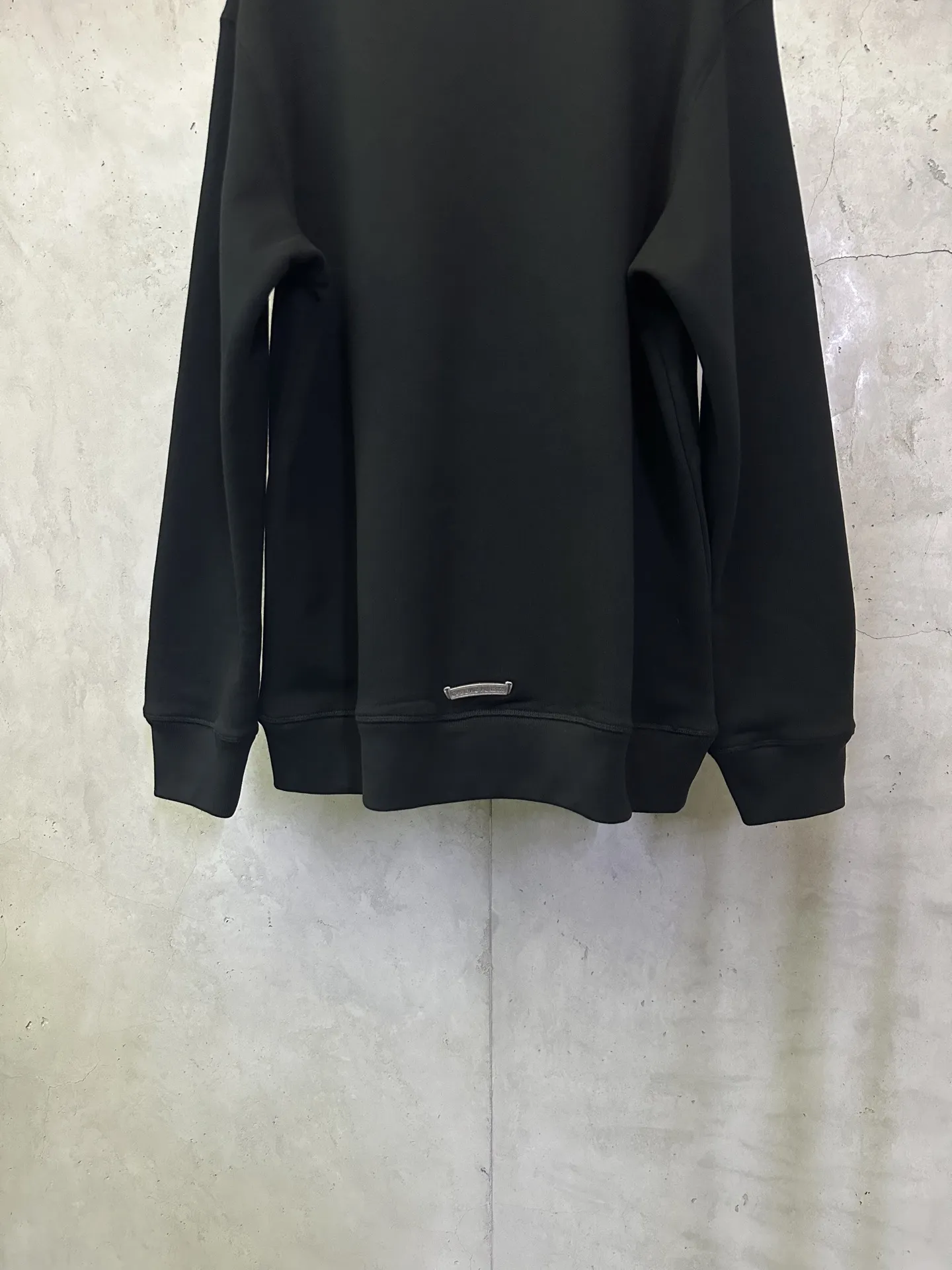 Chrome Hearts Leather Cross Patch Half-Zip Sweatshirt D30023748 — view 6