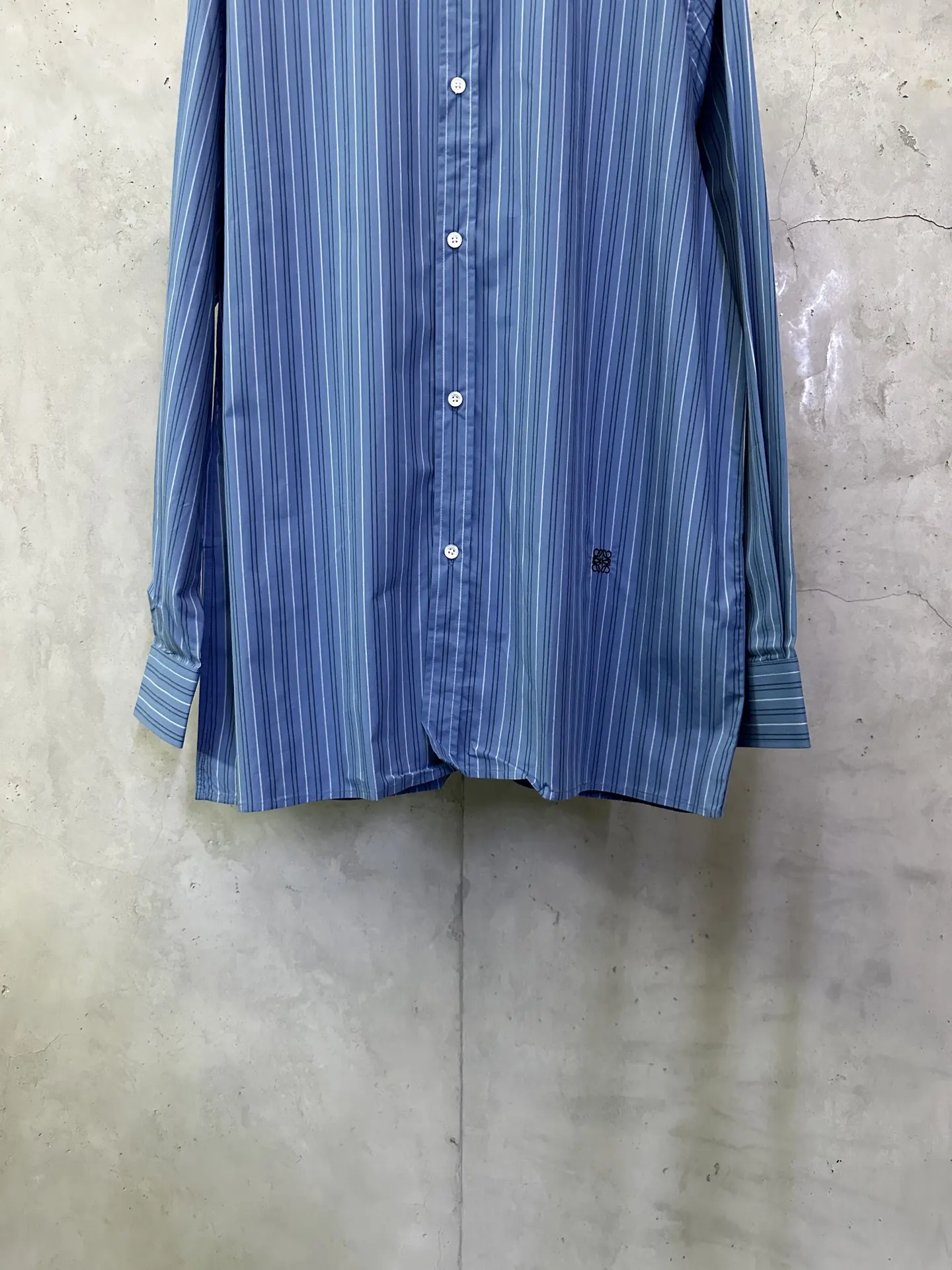 Contrast Collar Striped Cotton Shirt D30015303 — view 4