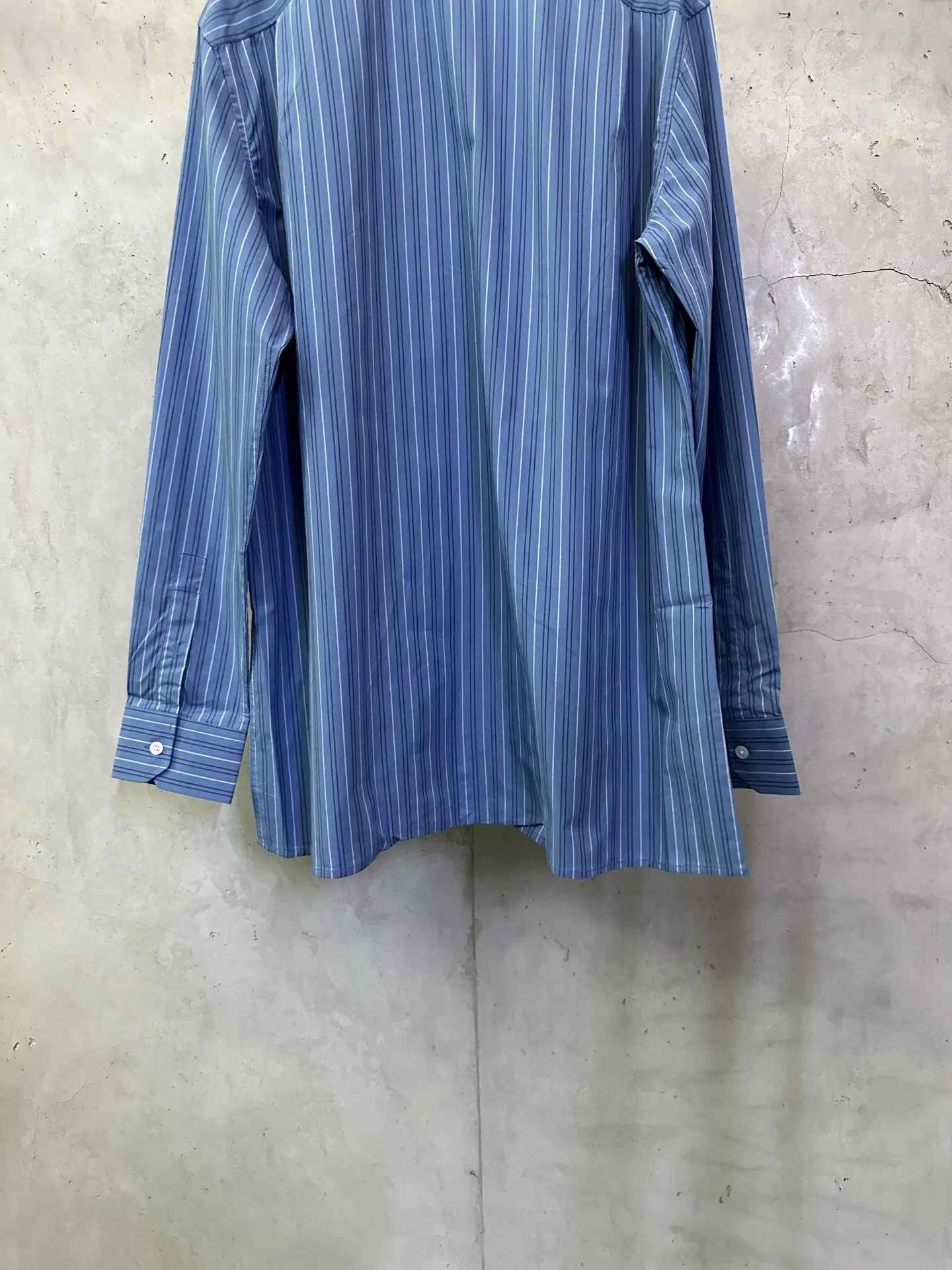 Contrast Collar Striped Cotton Shirt D30015303 — view 6