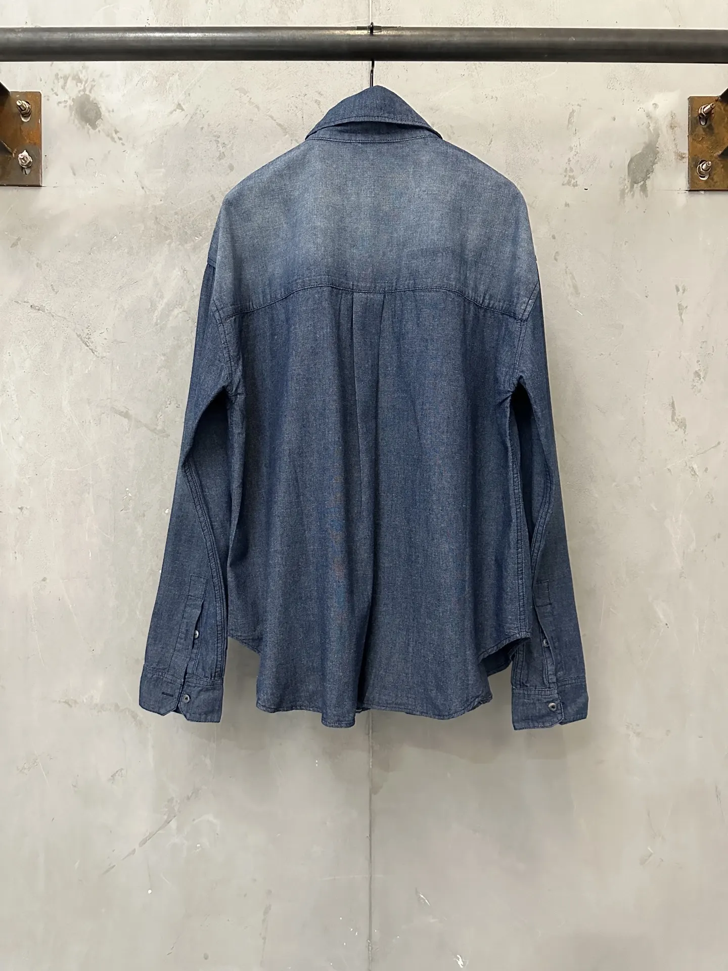 Anagram Embroidered Slub Cotton Denim Shirt D30020477 — view 2