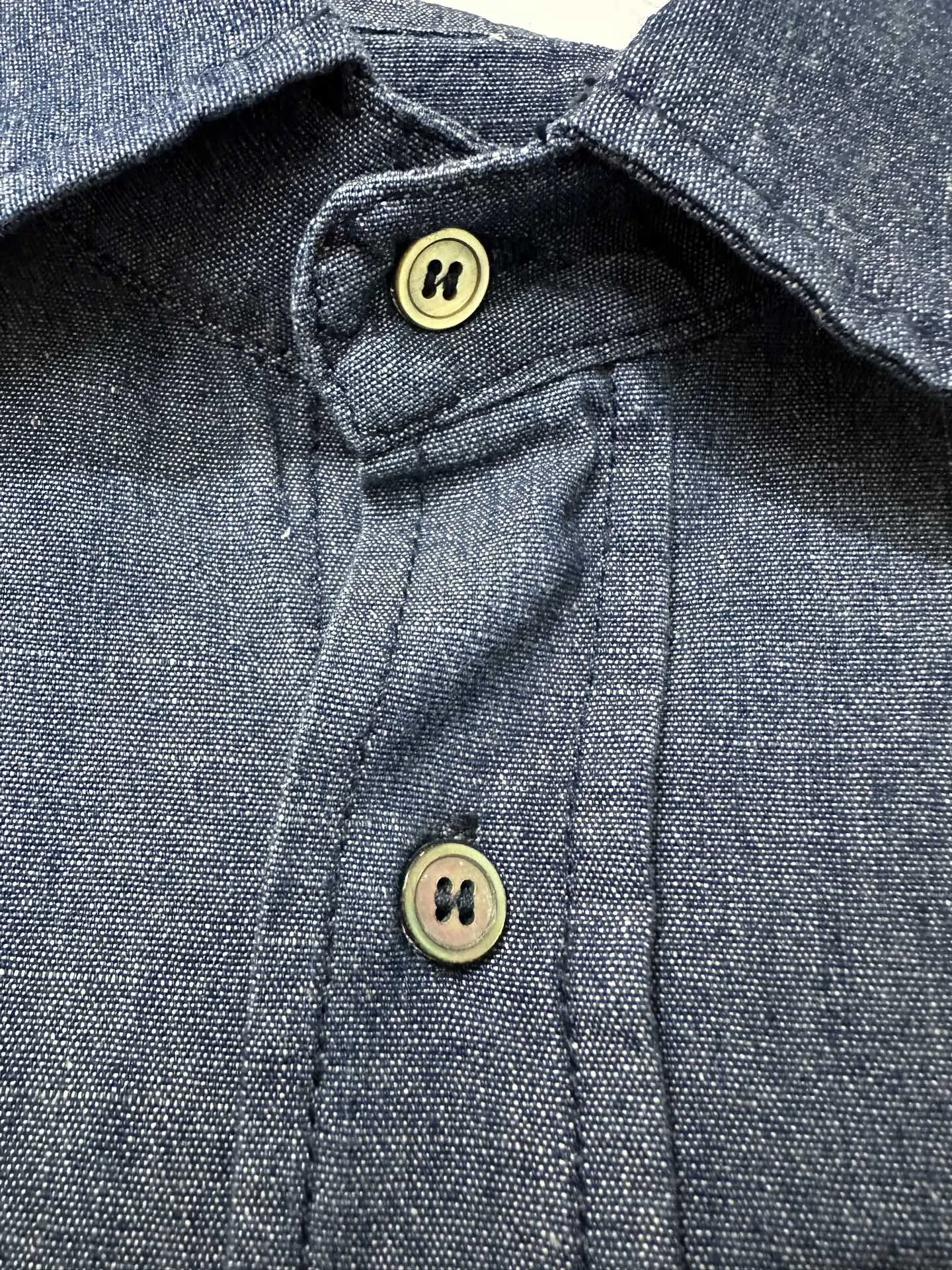 Anagram Embroidered Slub Cotton Denim Shirt D30020477 — view 7