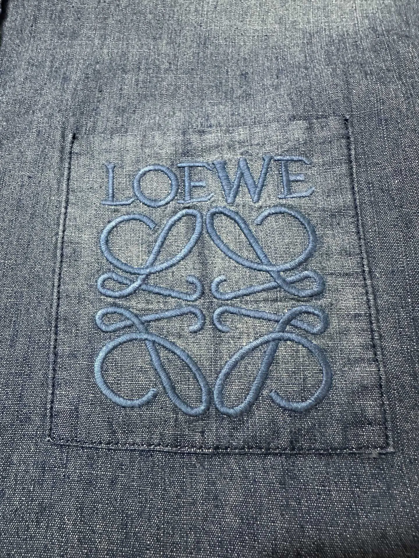 Anagram Embroidered Slub Cotton Denim Shirt D30020477 — view 8