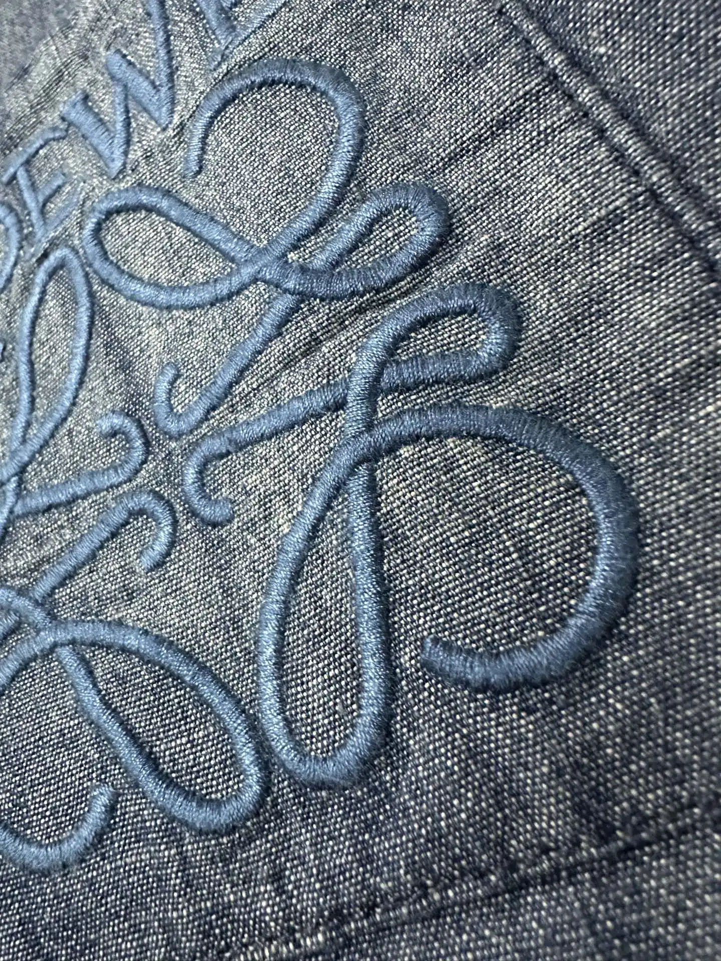 Anagram Embroidered Slub Cotton Denim Shirt D30020477 — view 9