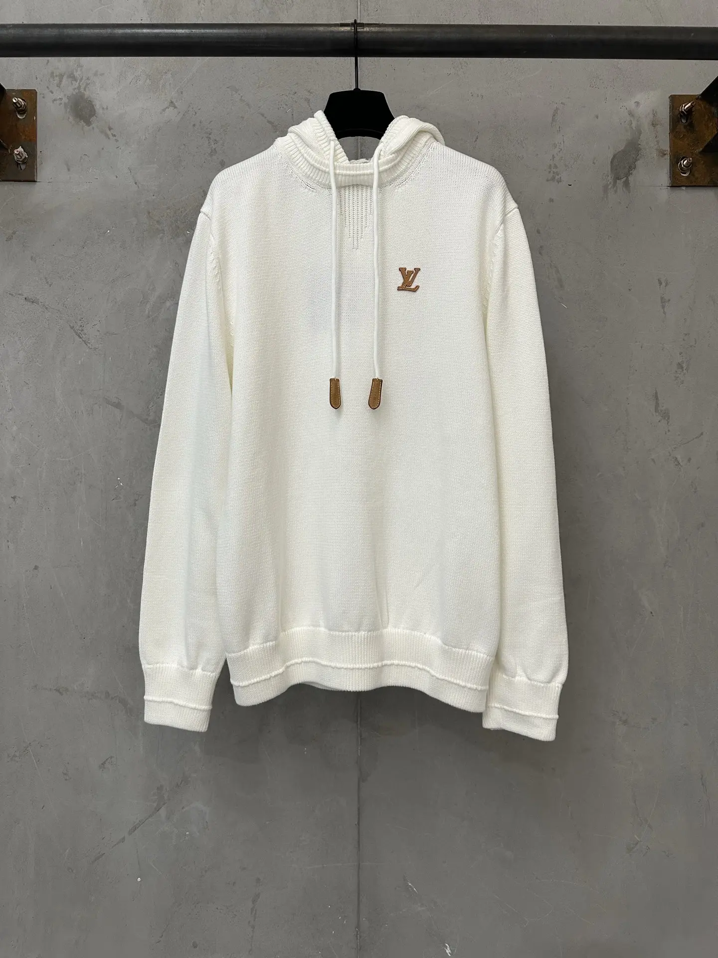 Logo-Embroidered Cotton Knit Hoodie D30023733