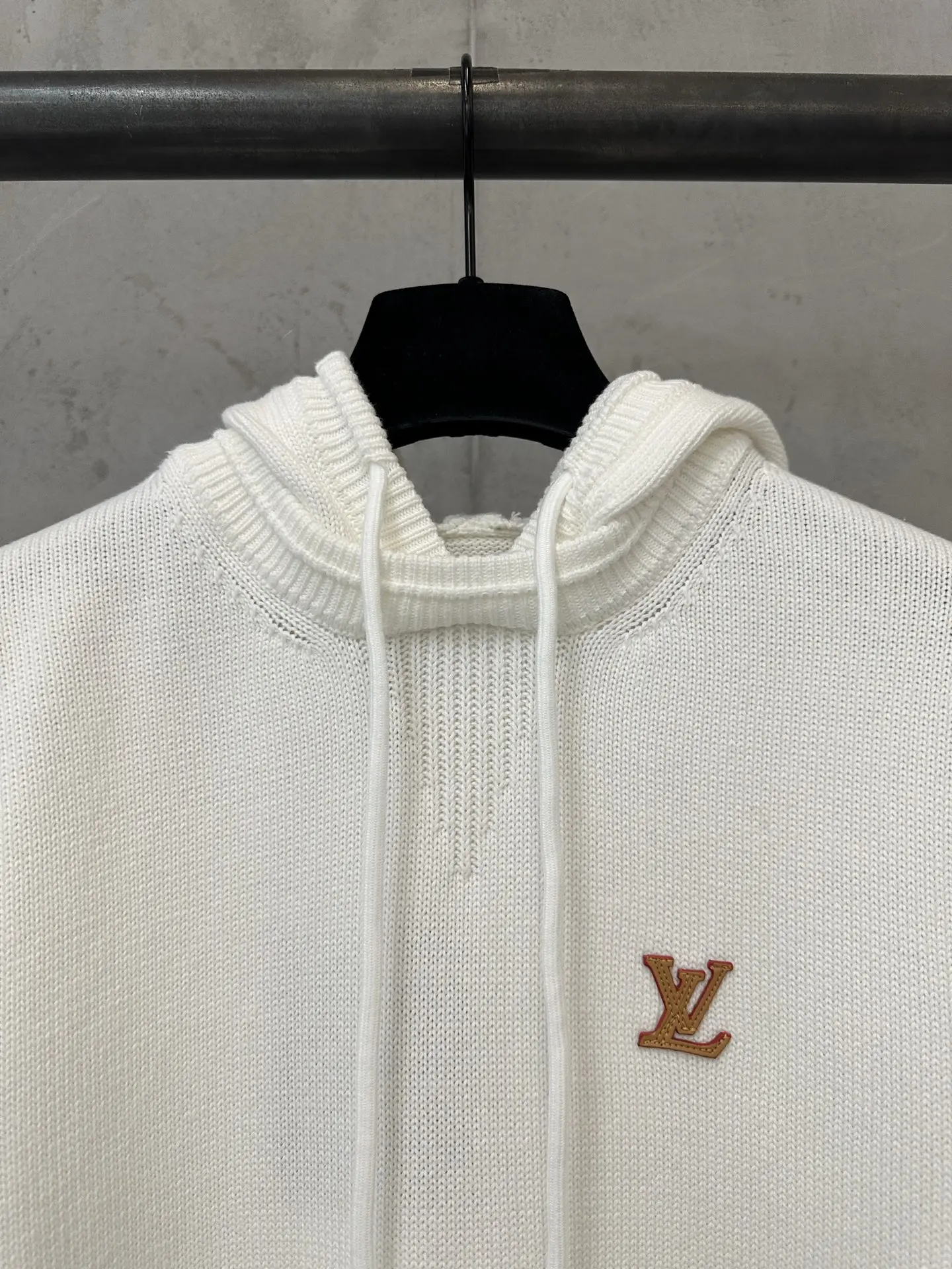 Logo-Embroidered Cotton Knit Hoodie D30023733 — view 5