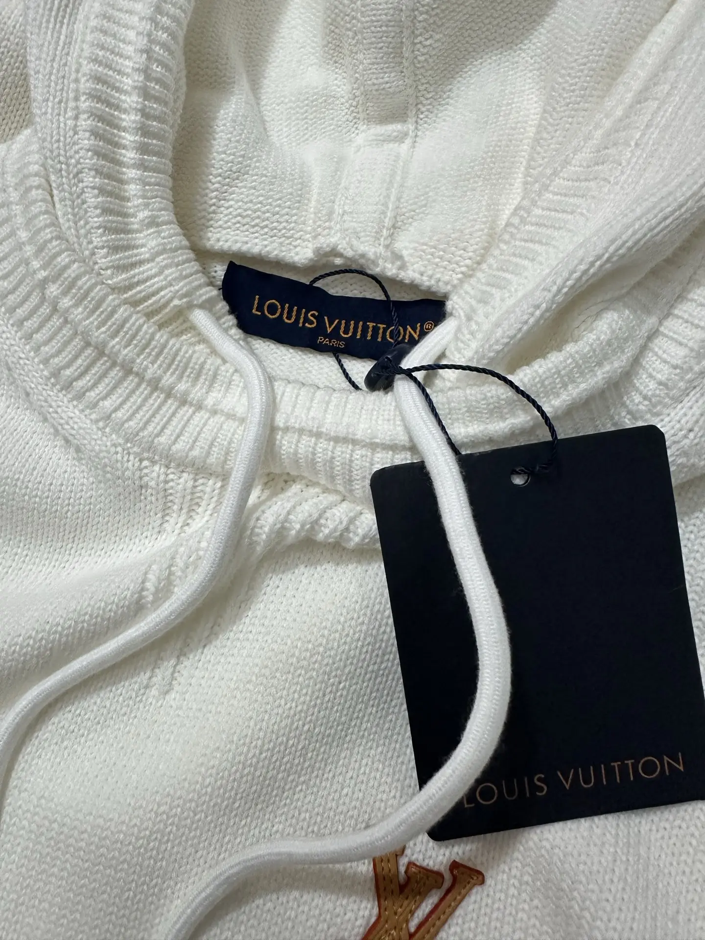Logo-Embroidered Cotton Knit Hoodie D30023733 — view 6