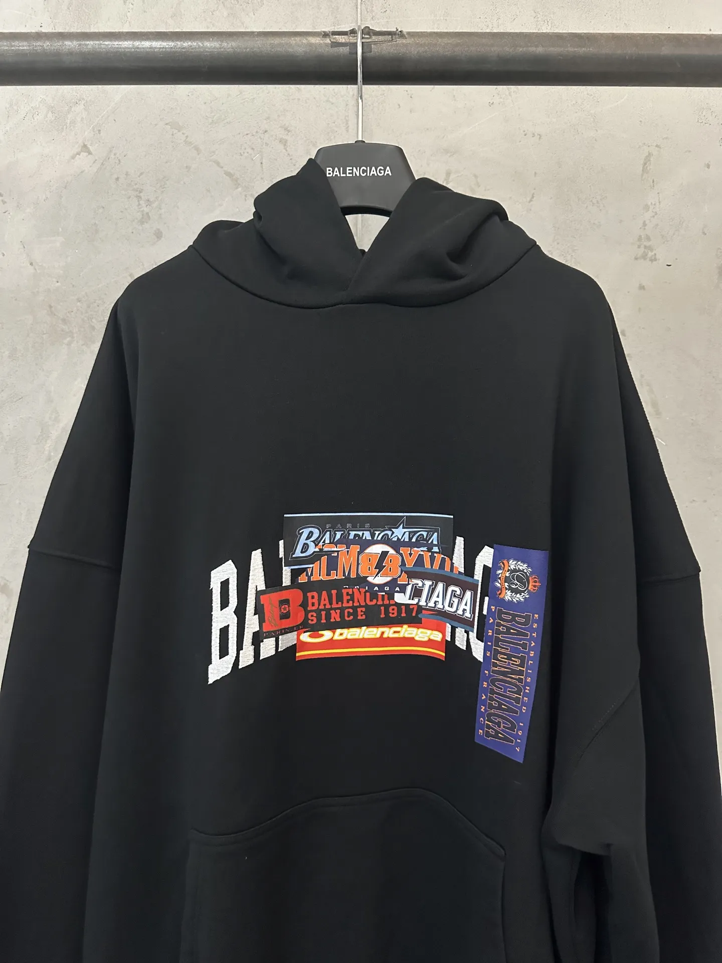 Sticker Stack Oversized Cotton Hoodie D31023155 — view 3