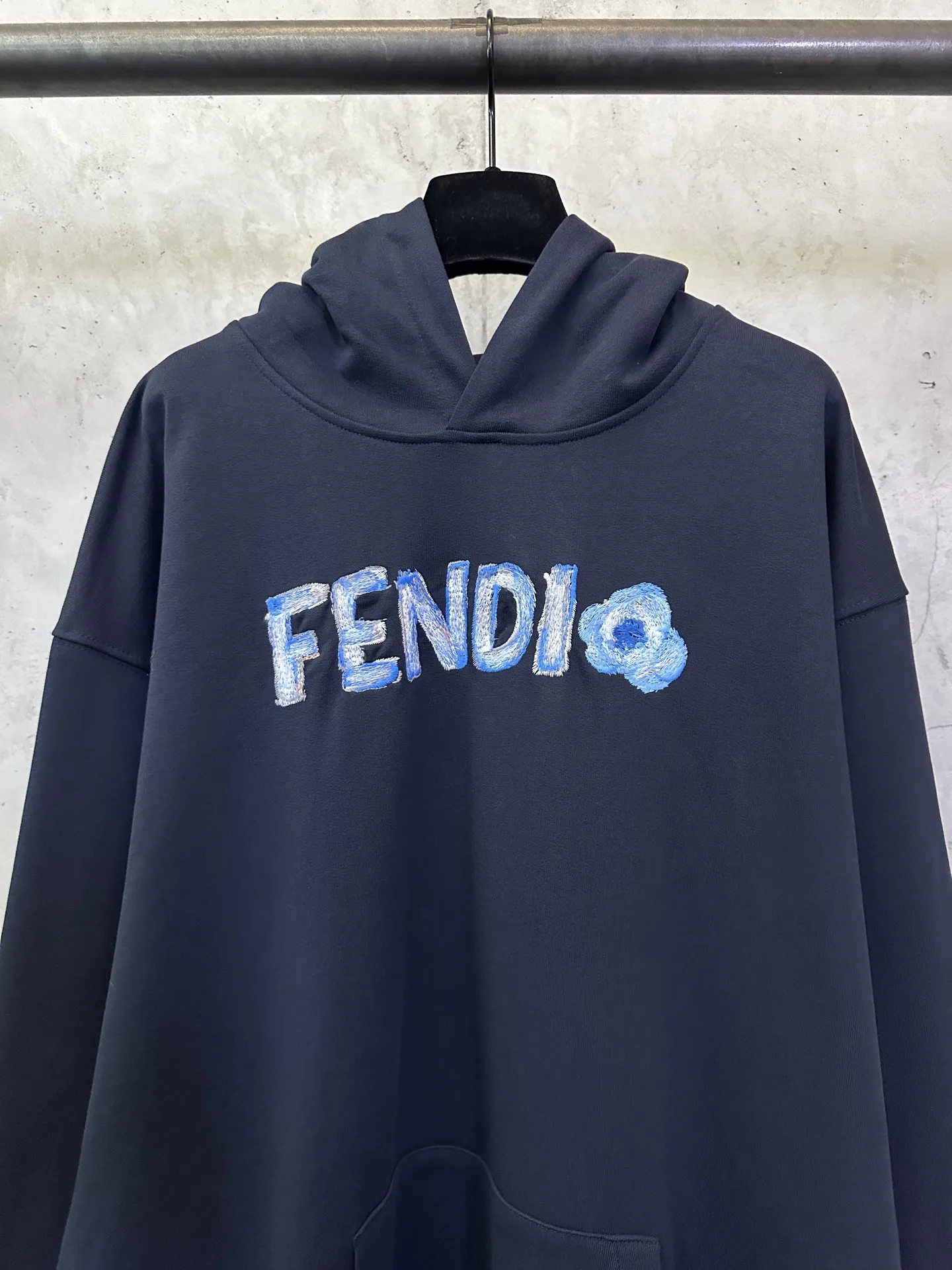 Logo-Embroidered Cotton-Jersey Hoodie D31012453 — view 3
