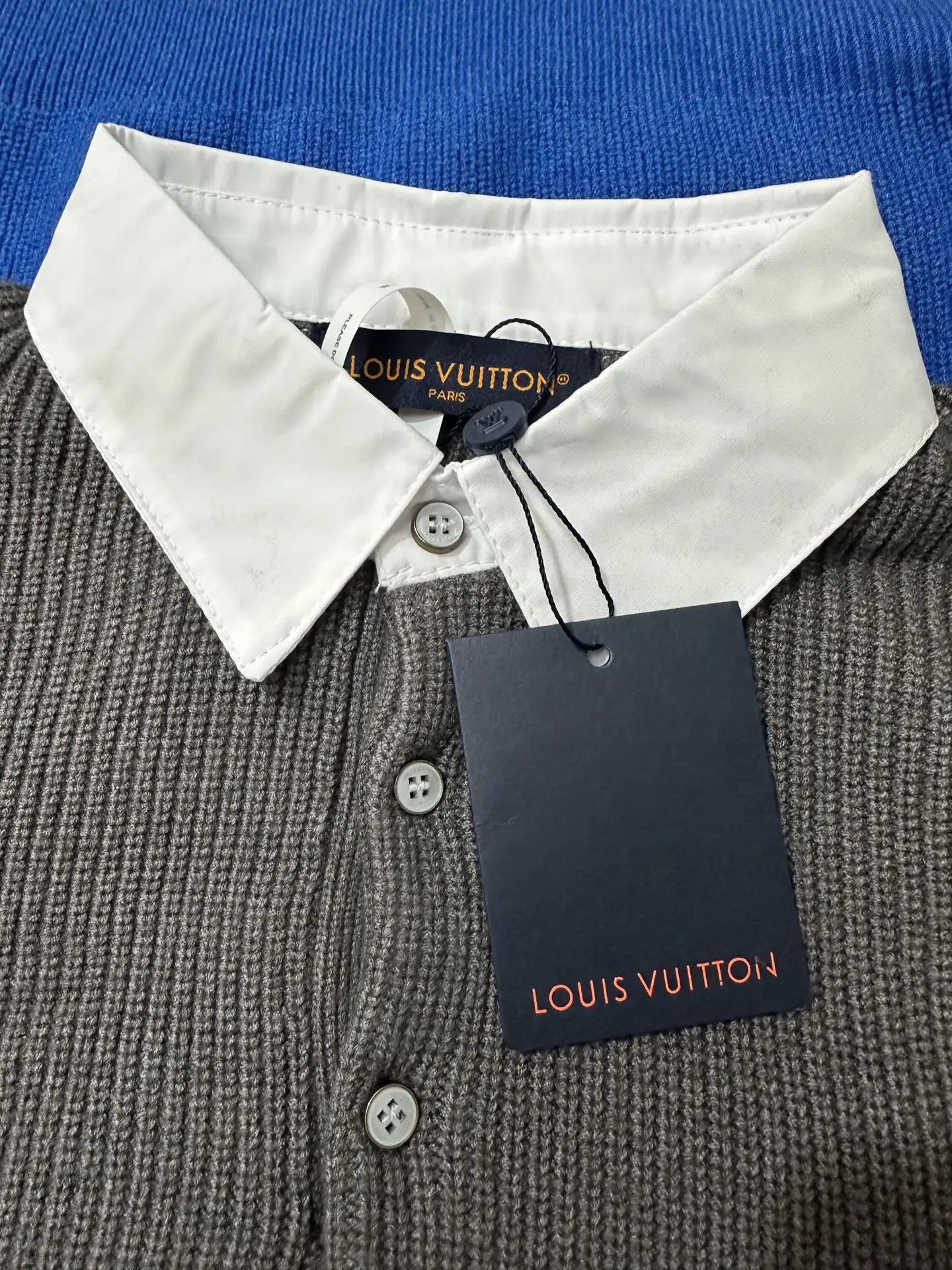 Logo Embroidered Wool-Cashmere Knit Polo Shirt D31023158 — view 6