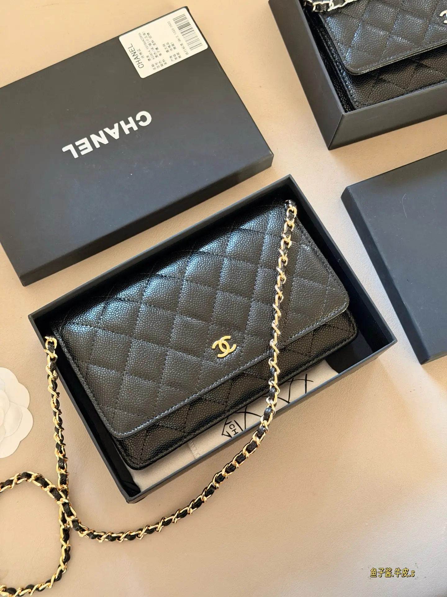 Quilted Caviar Leather Wallet on Chain D31018161 — view 9