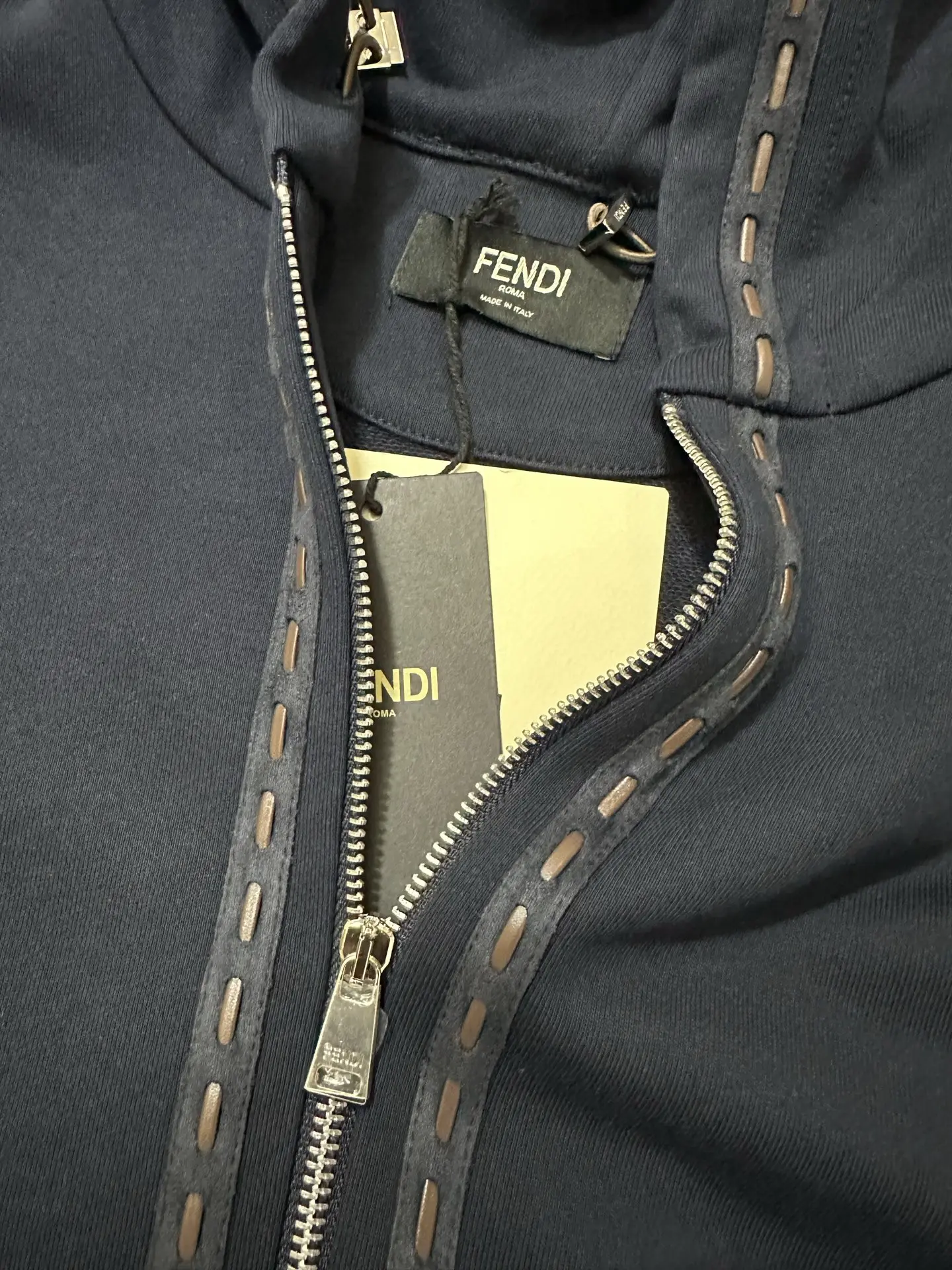 Logo-Patch Zip-Up Cotton Hoodie D31518884 — view 6