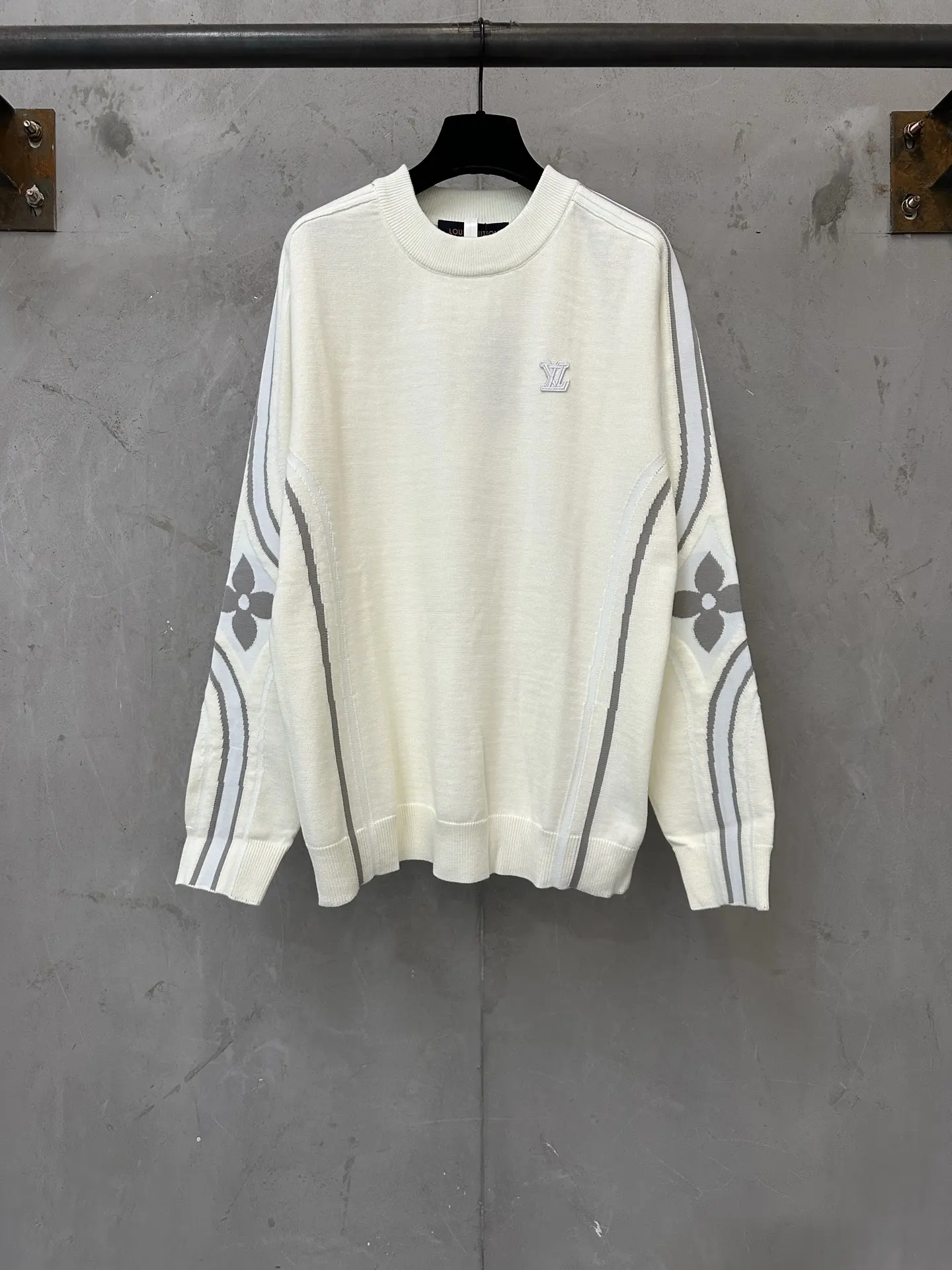 Monogram Intarsia Wool-Blend Crew-Neck Sweater D31518897