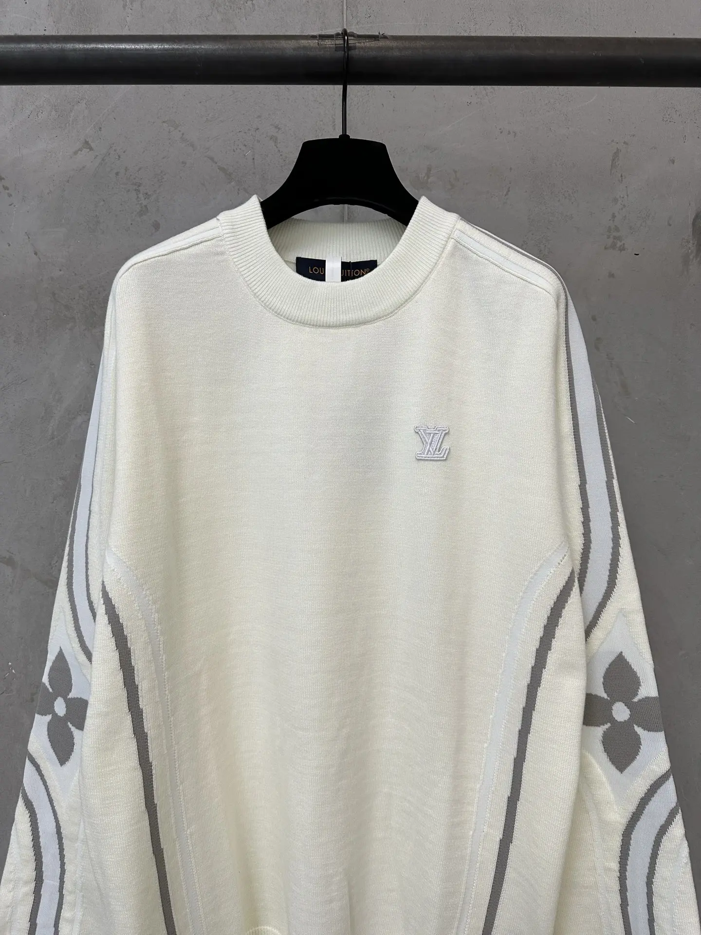 Monogram Intarsia Wool-Blend Crew-Neck Sweater D31518897 — view 3