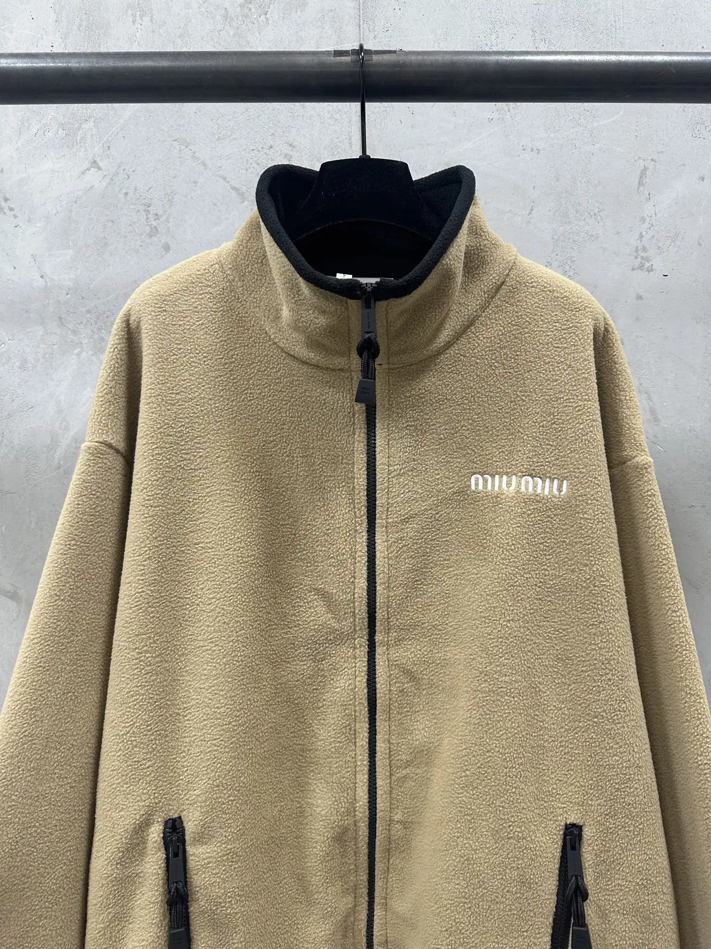 Logo-Embroidered Fleece Zip-Up Jacket D32022270 — view 3