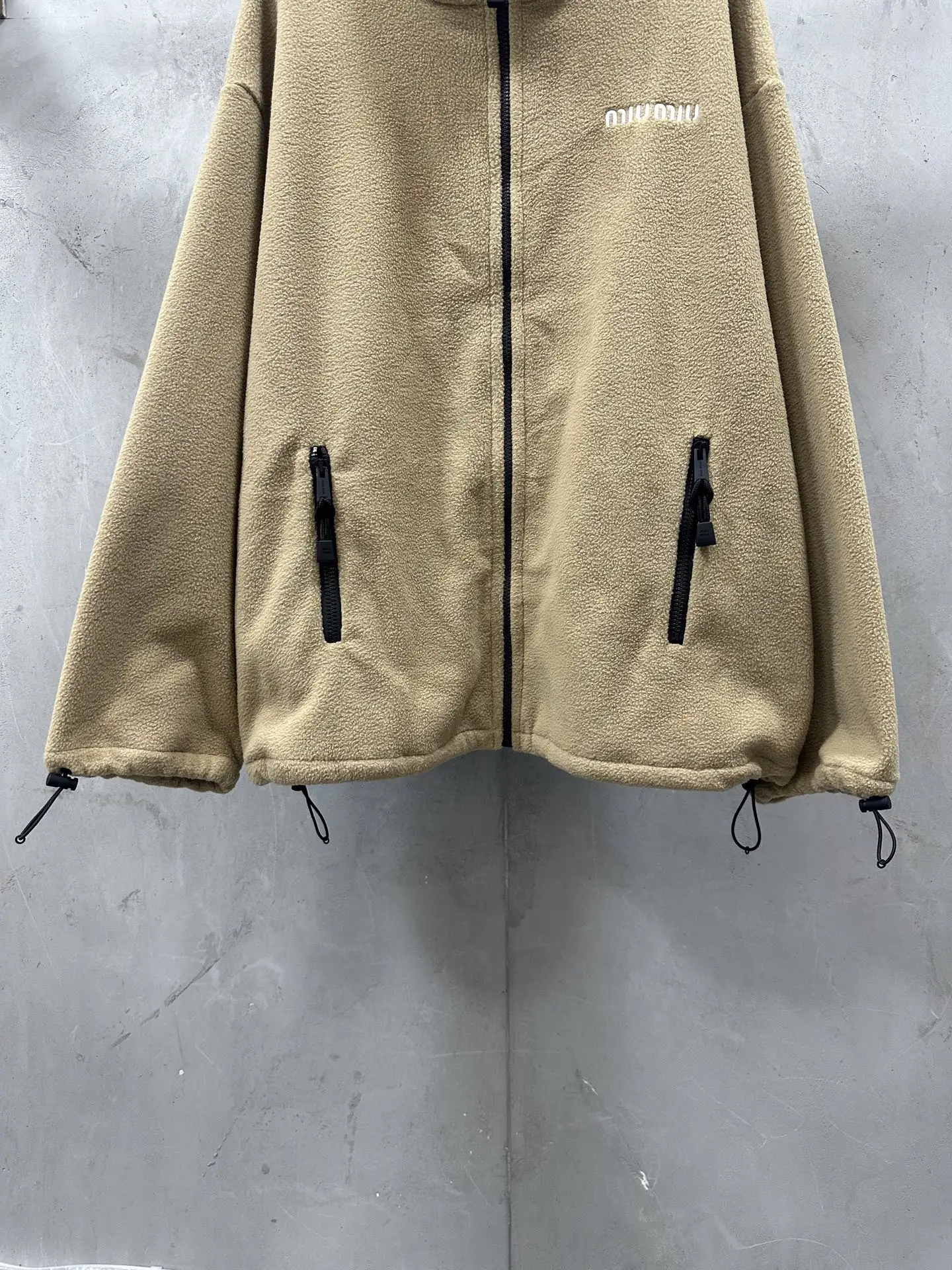 Logo-Embroidered Fleece Zip-Up Jacket D32022270 — view 4