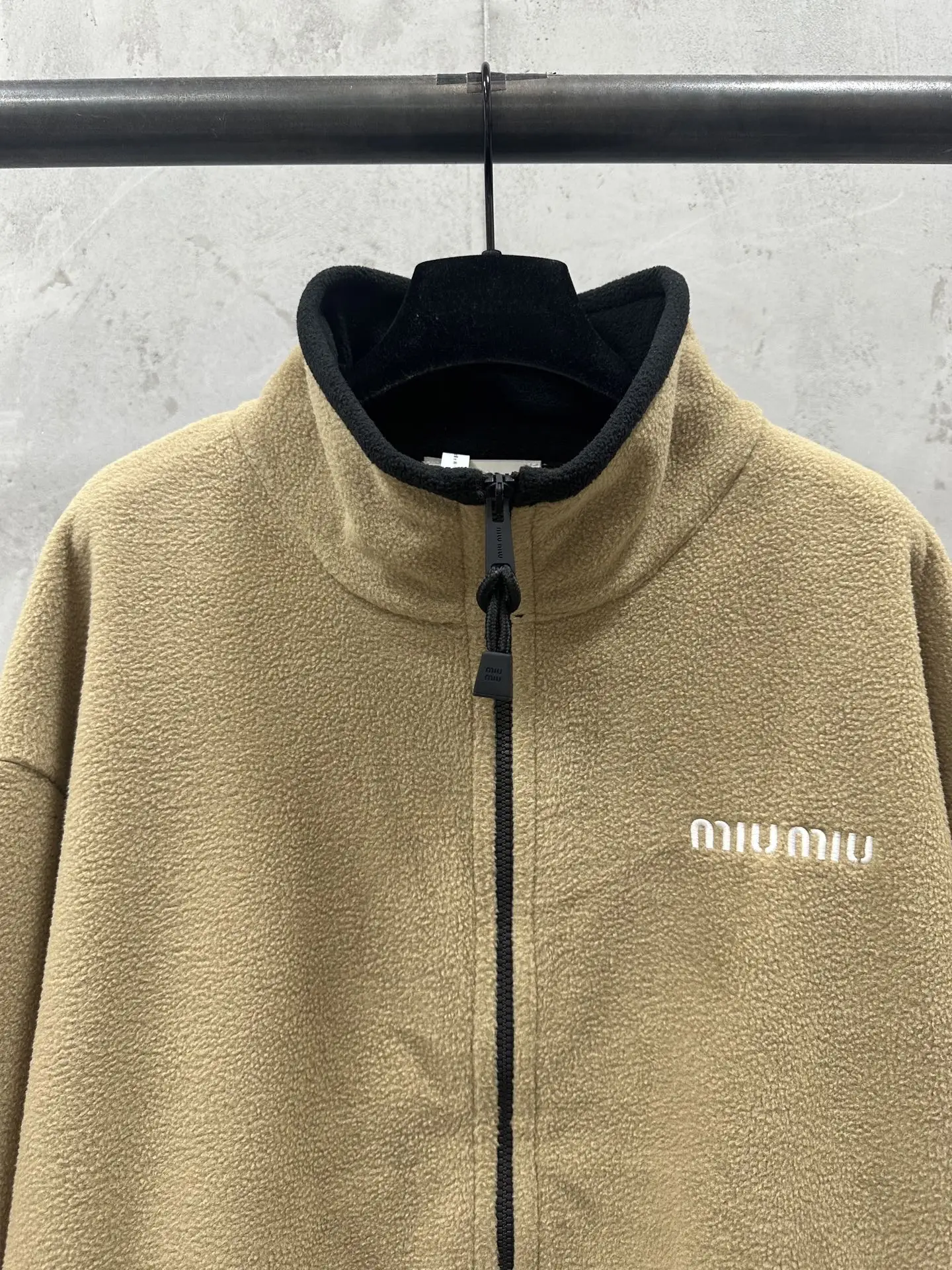 Logo-Embroidered Fleece Zip-Up Jacket D32022270 — view 5