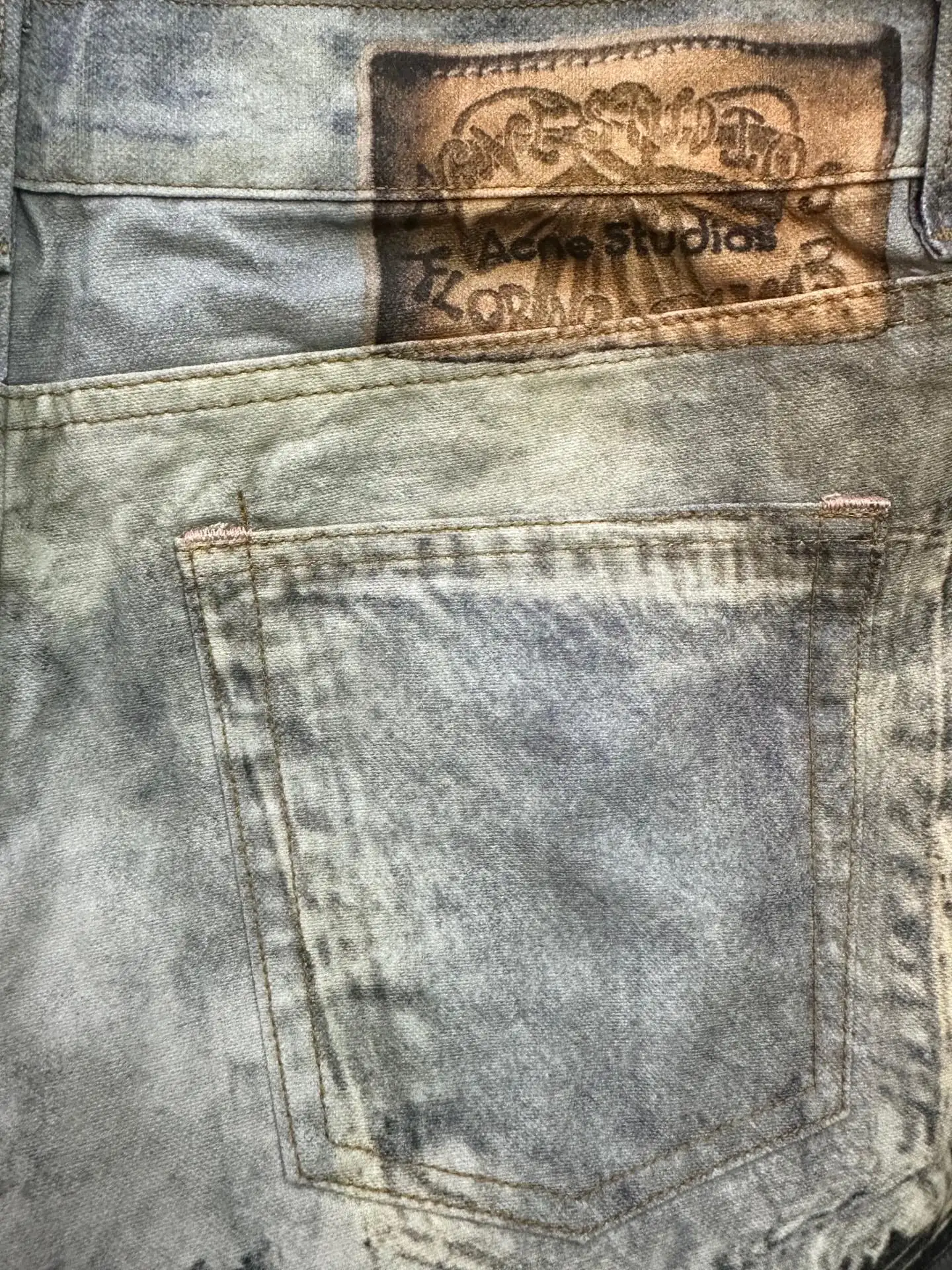 3D-Print Distressed Wide-Leg Jeans D32012377 — view 8