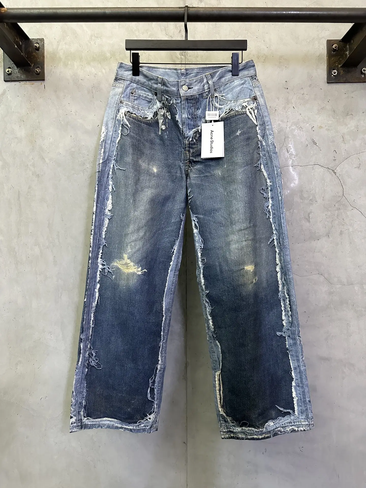 3D-Print Trompe L'oeil Distressed Jeans D32012376