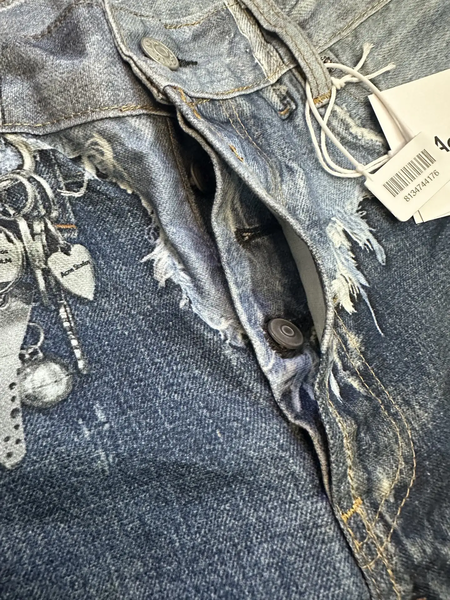 3D-Print Trompe L'oeil Distressed Jeans D32012376 — view 7