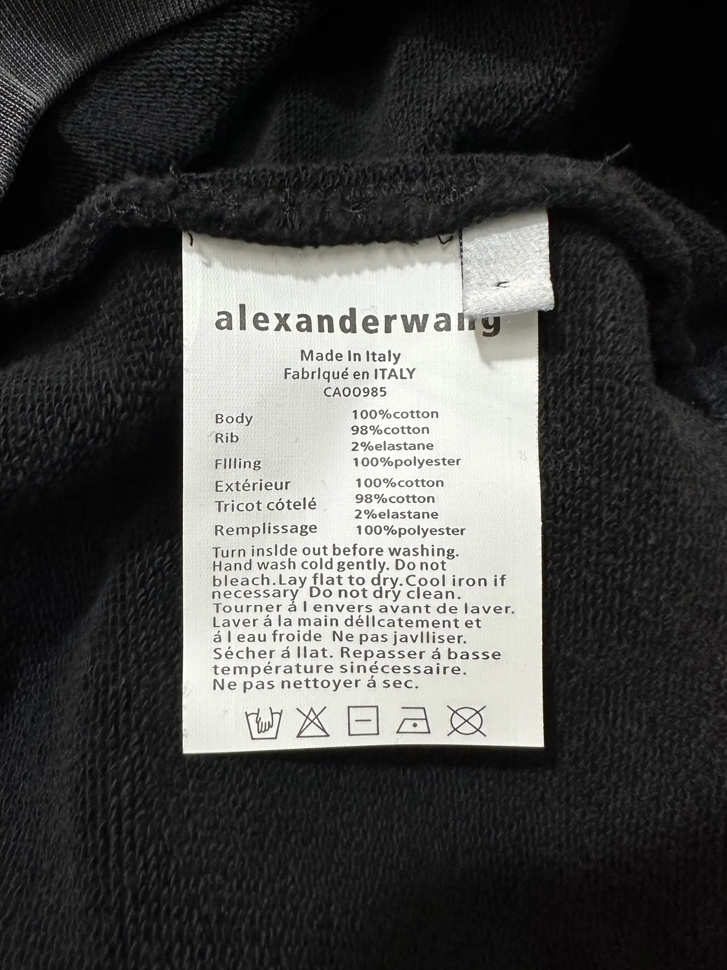 Alexander Wang Rhinestone Graphic Washed Hoodie D32018825 — view 9