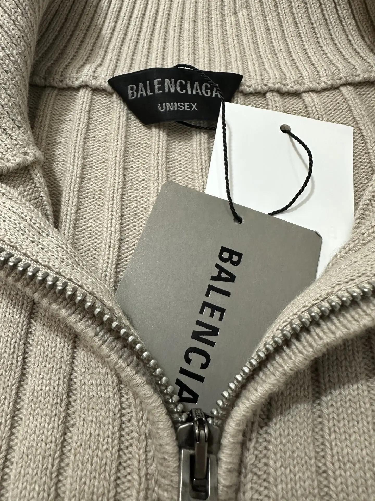 Half-Zip Ribbed Cotton Knit Sweater D32018843 — view 6
