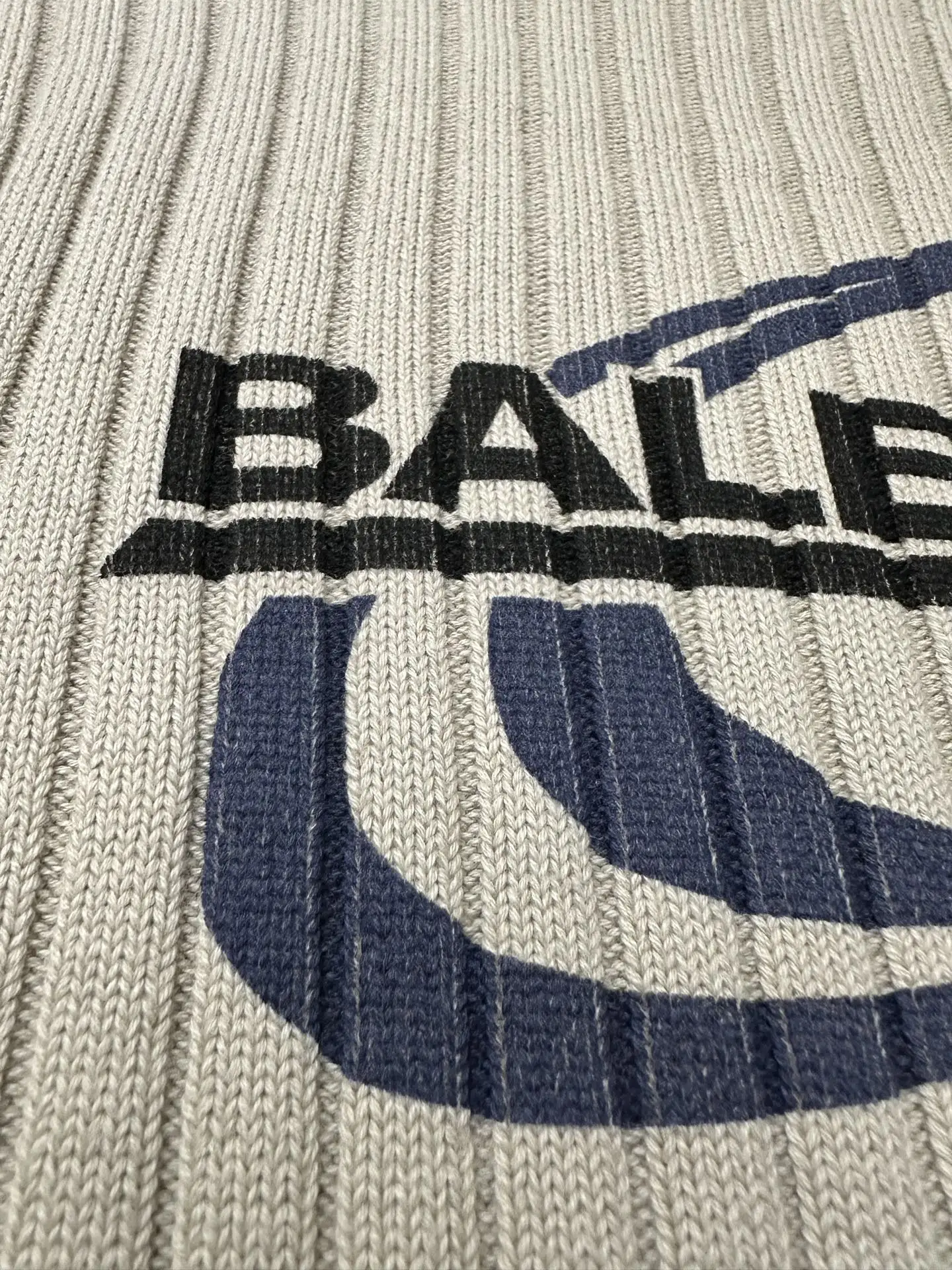 Half-Zip Ribbed Cotton Knit Sweater D32018843 — view 9