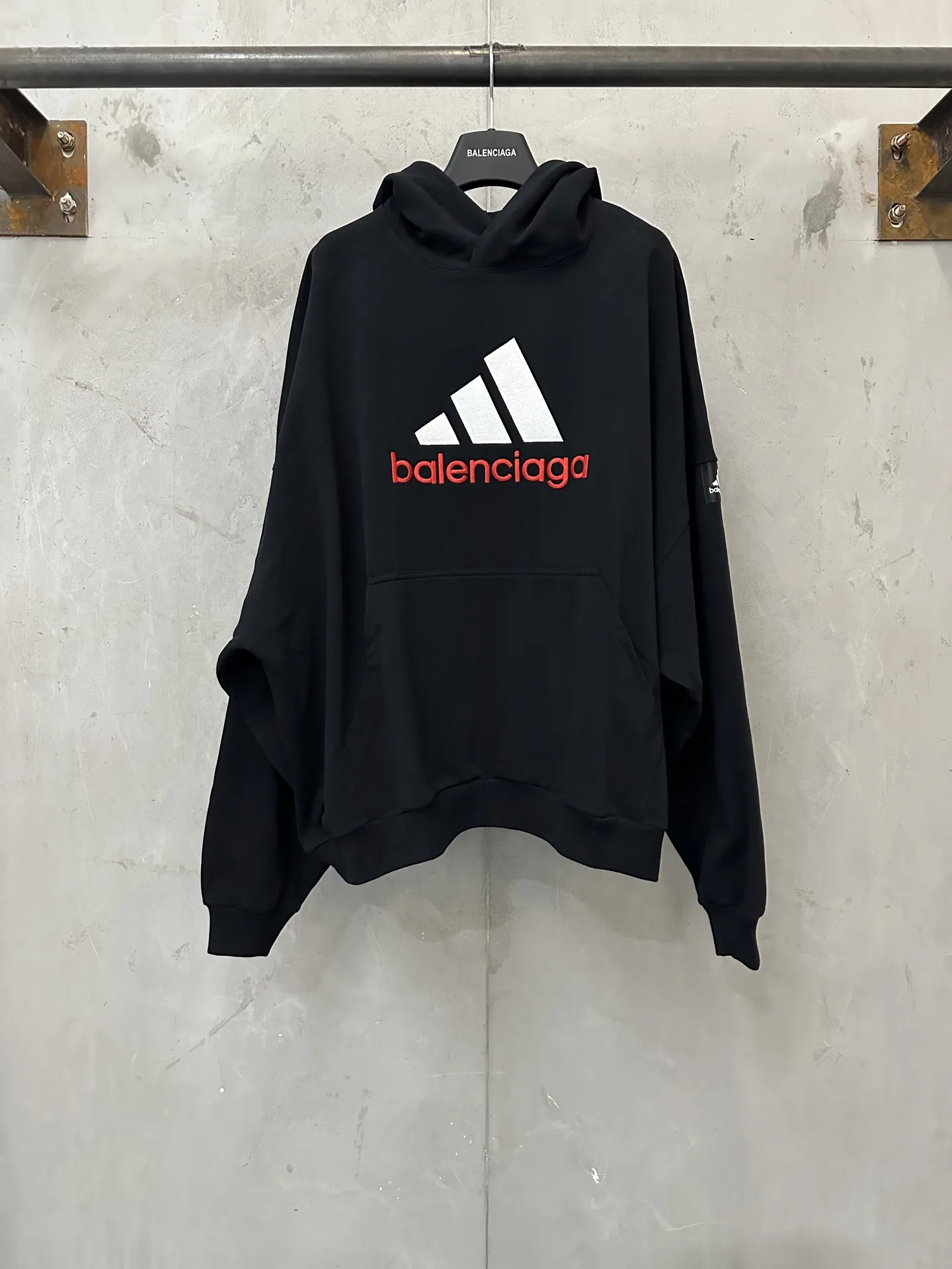 Balenciaga x Adidas Embroidered Logo Hoodie D32020491