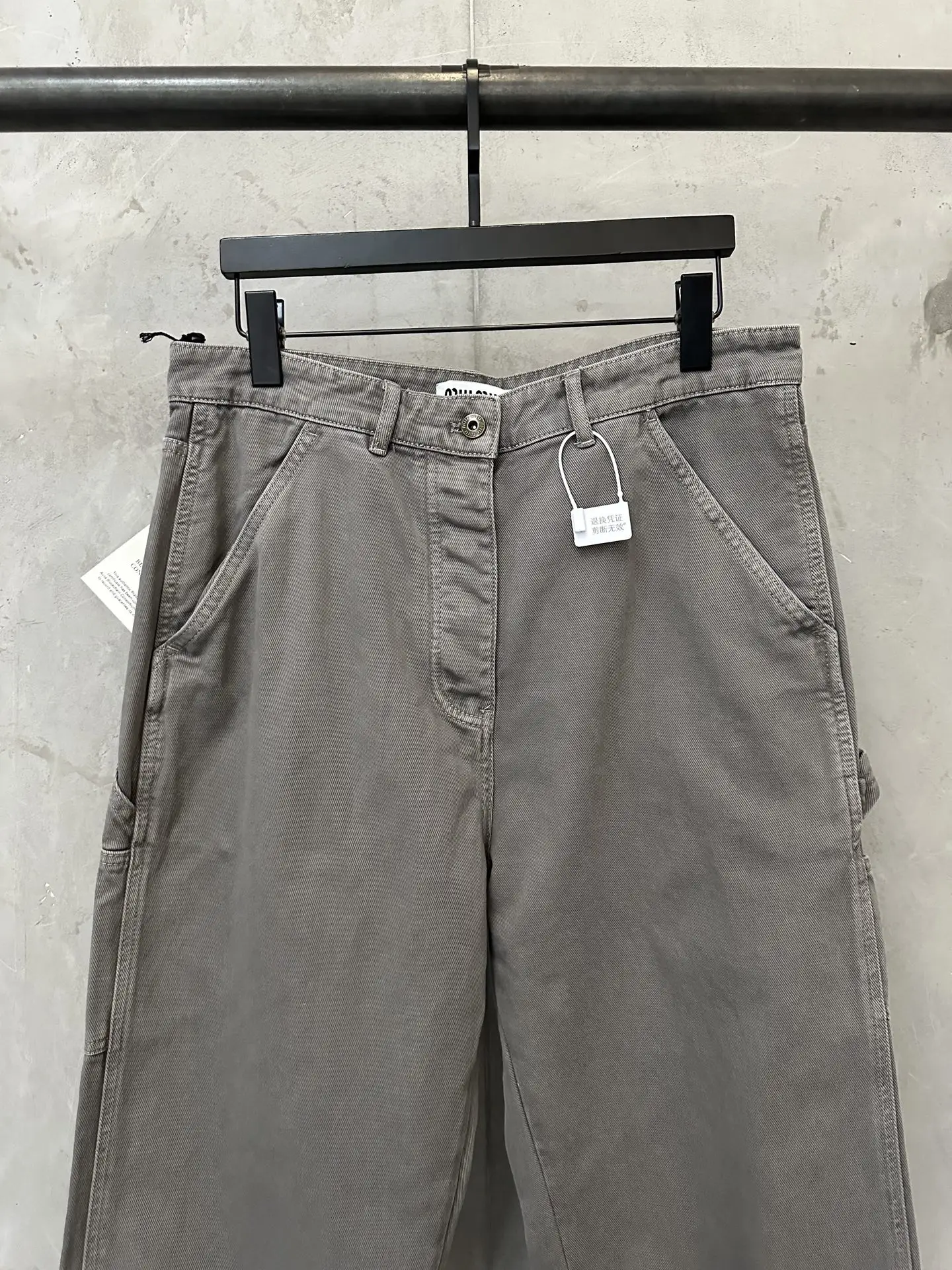 Embroidered Washed Denim Straight-Leg Trousers D32022225 — view 3