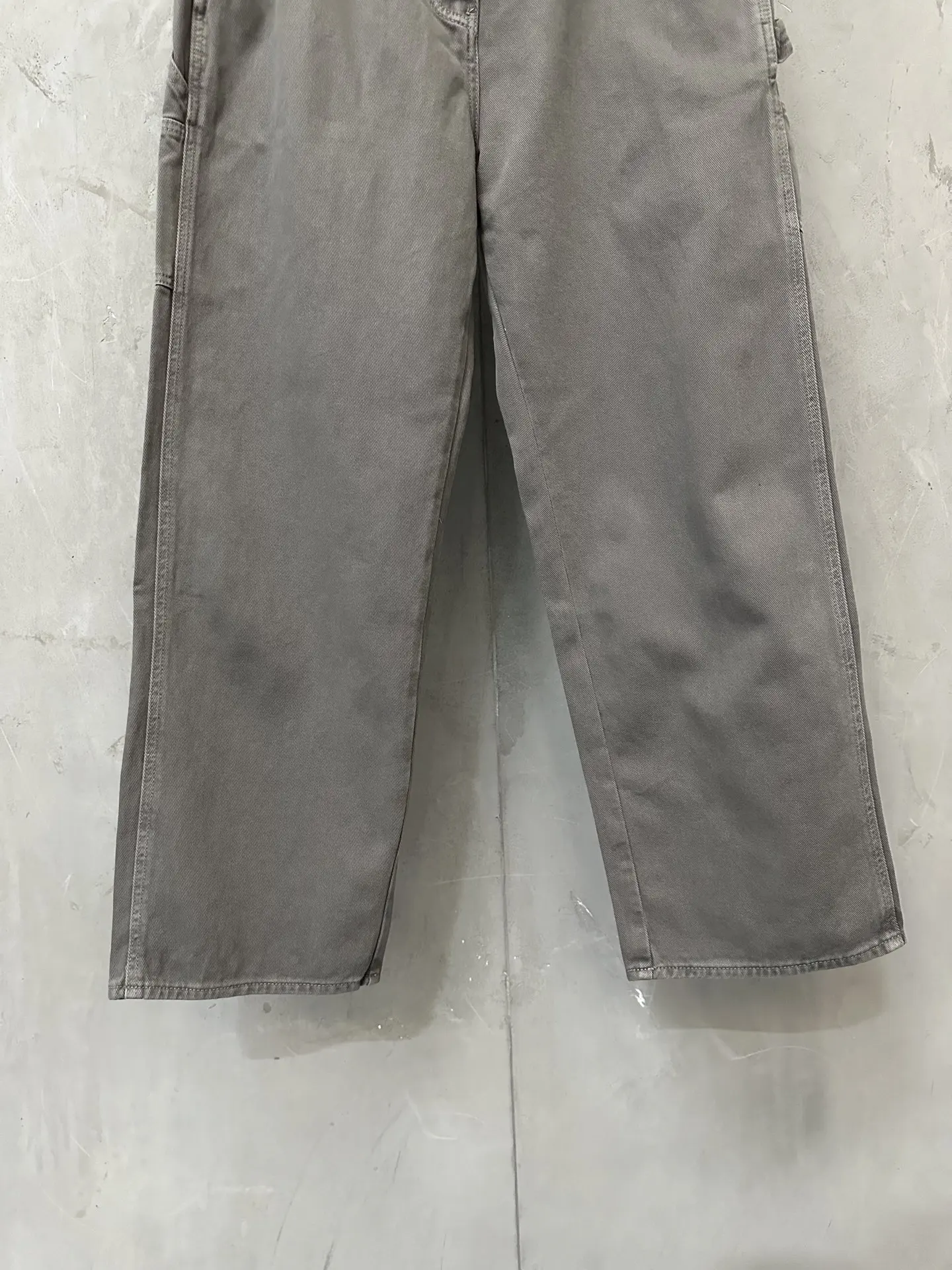 Embroidered Washed Denim Straight-Leg Trousers D32022225 — view 4