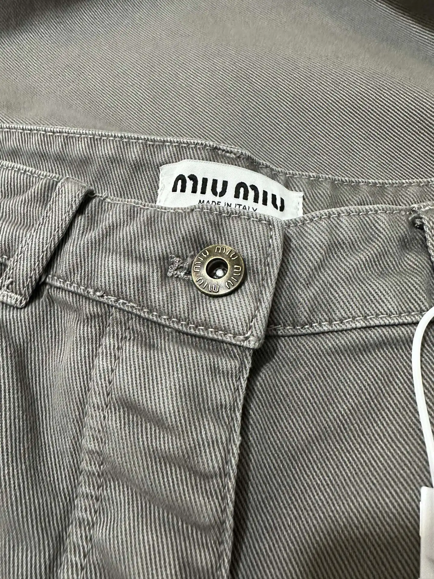 Embroidered Washed Denim Straight-Leg Trousers D32022225 — view 5