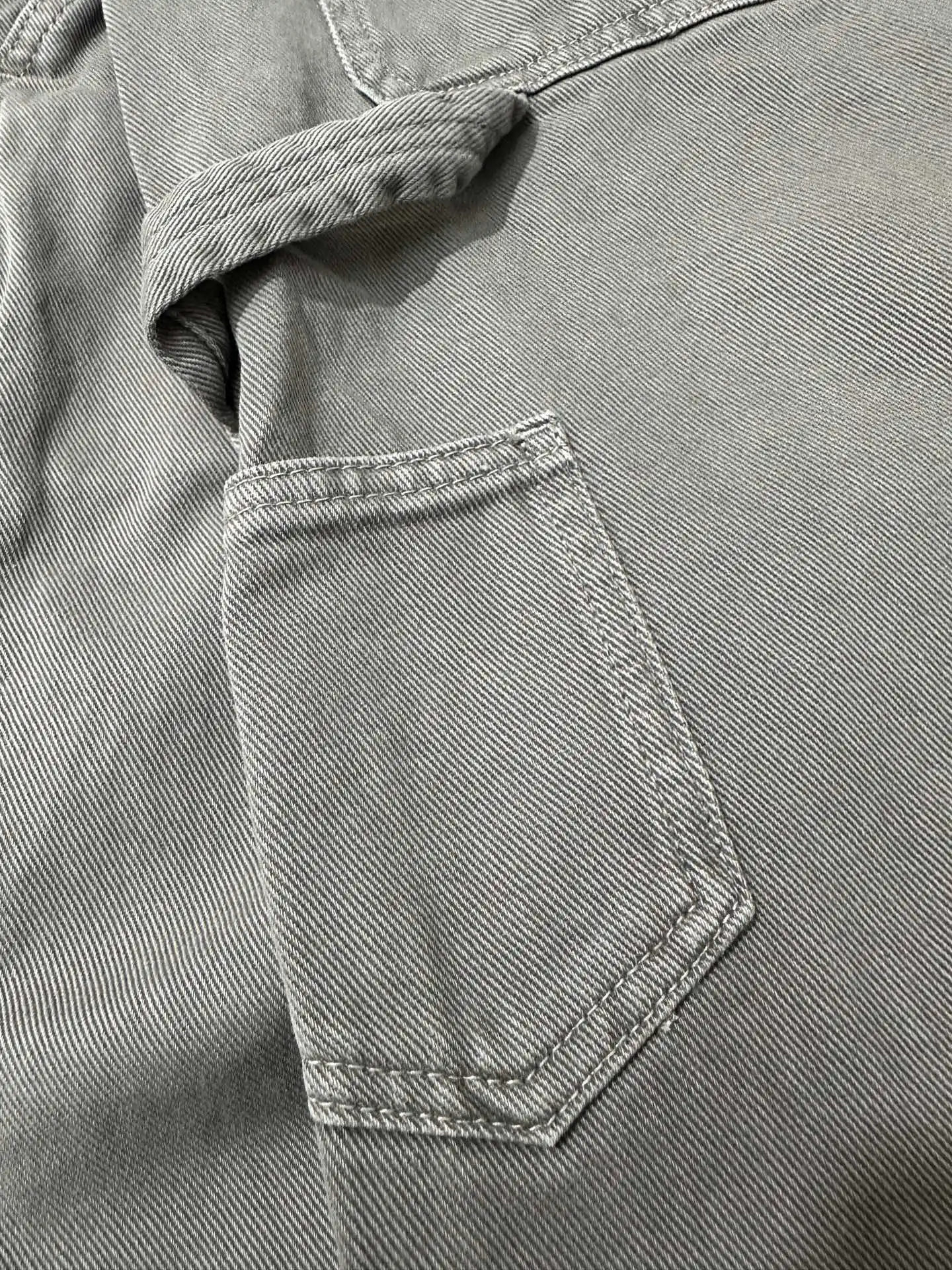 Embroidered Washed Denim Straight-Leg Trousers D32022225 — view 8