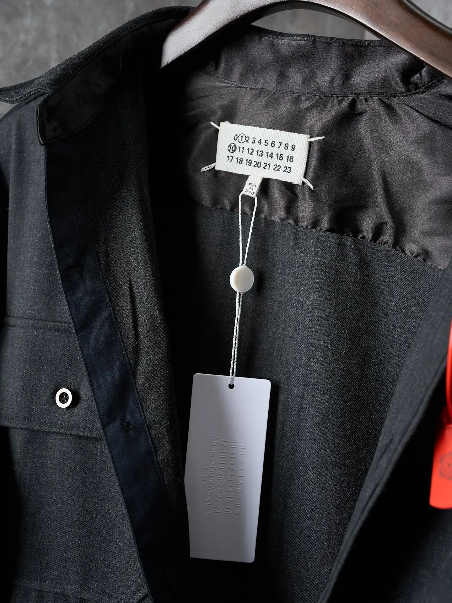 MM6 Wool-Blend Overshirt with Contrast Topstitching D32019121 — view 5
