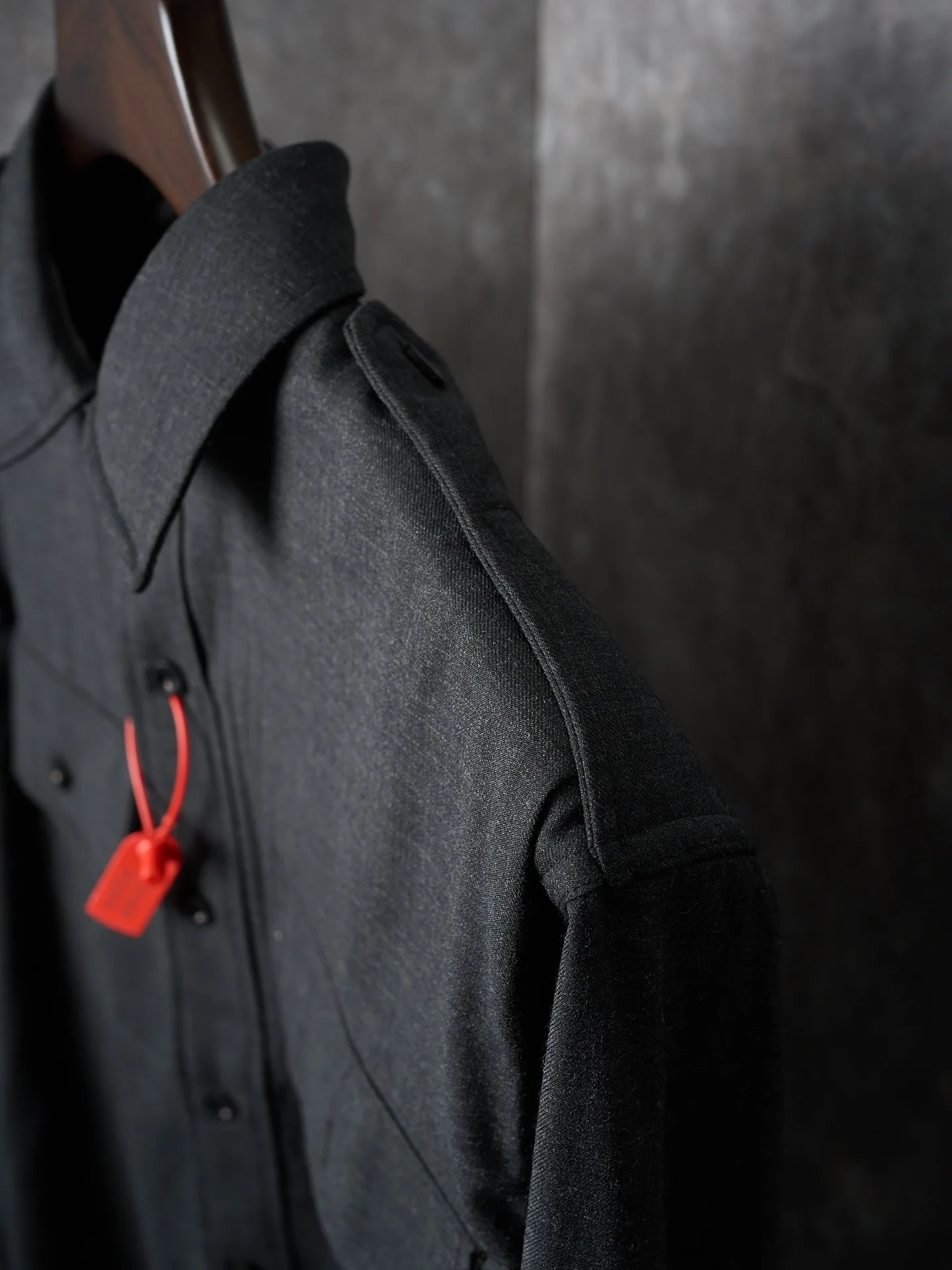 MM6 Wool-Blend Overshirt with Contrast Topstitching D32019121 — view 8