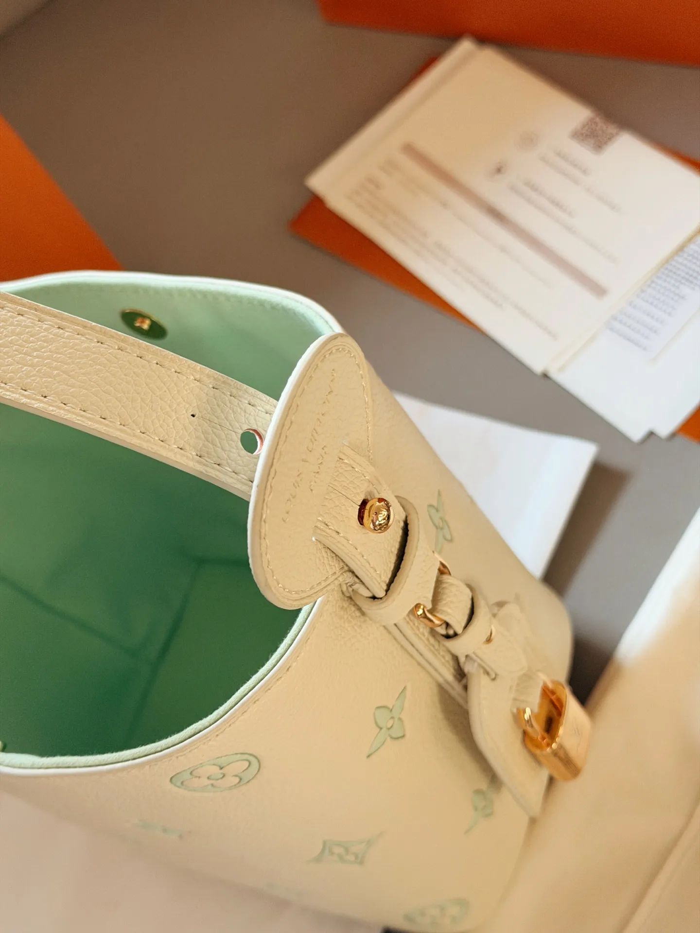 Monogram Embossed Leather Bucket Bag D32018246 — view 5