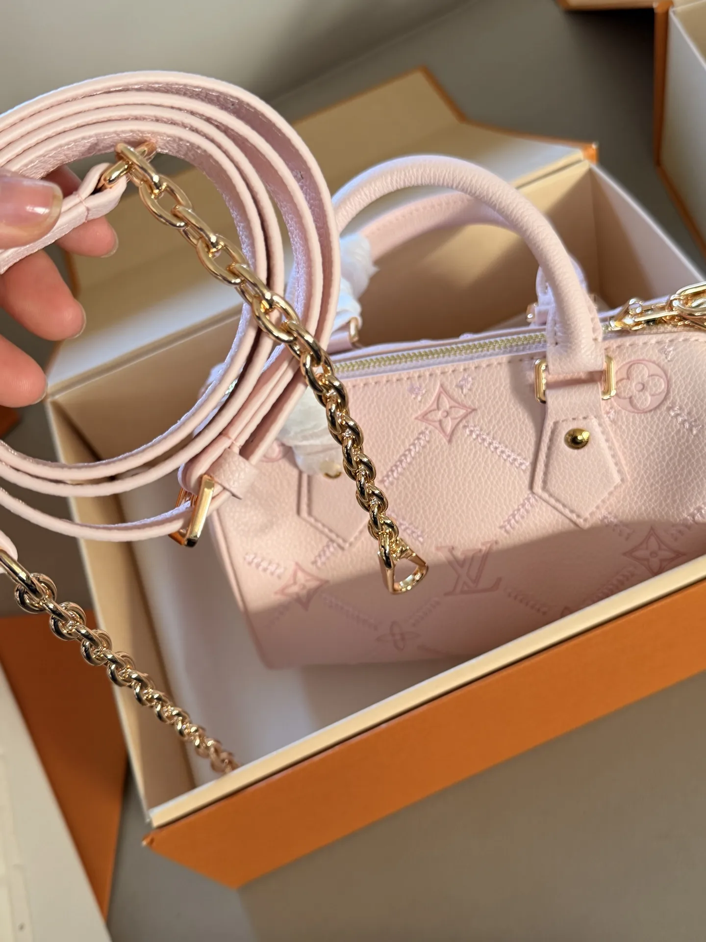 Speedy 20 Mini Embossed Top-Handle Bag D32018070 — view 7