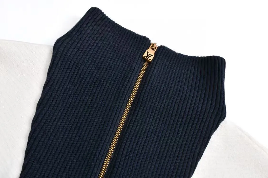 Color-Block Cashmere-Blend Zip-Up Cardigan D32515991 — view 3