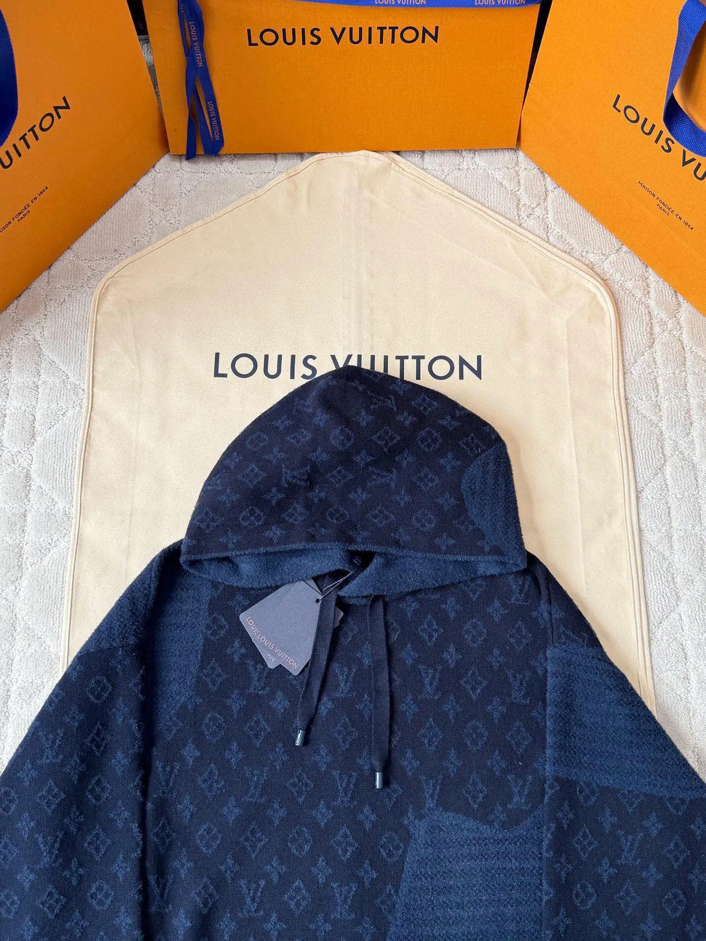 Monogram Velvet Patchwork Hoodie D32515996 — view 5
