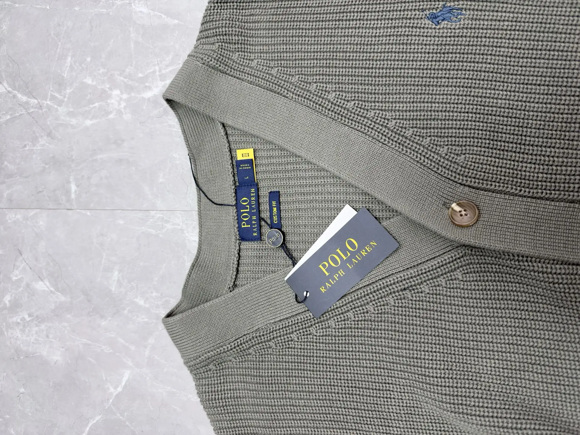 Polo Ralph Lauren Relaxed V-Neck Cotton Cardigan D32519200 — view 3