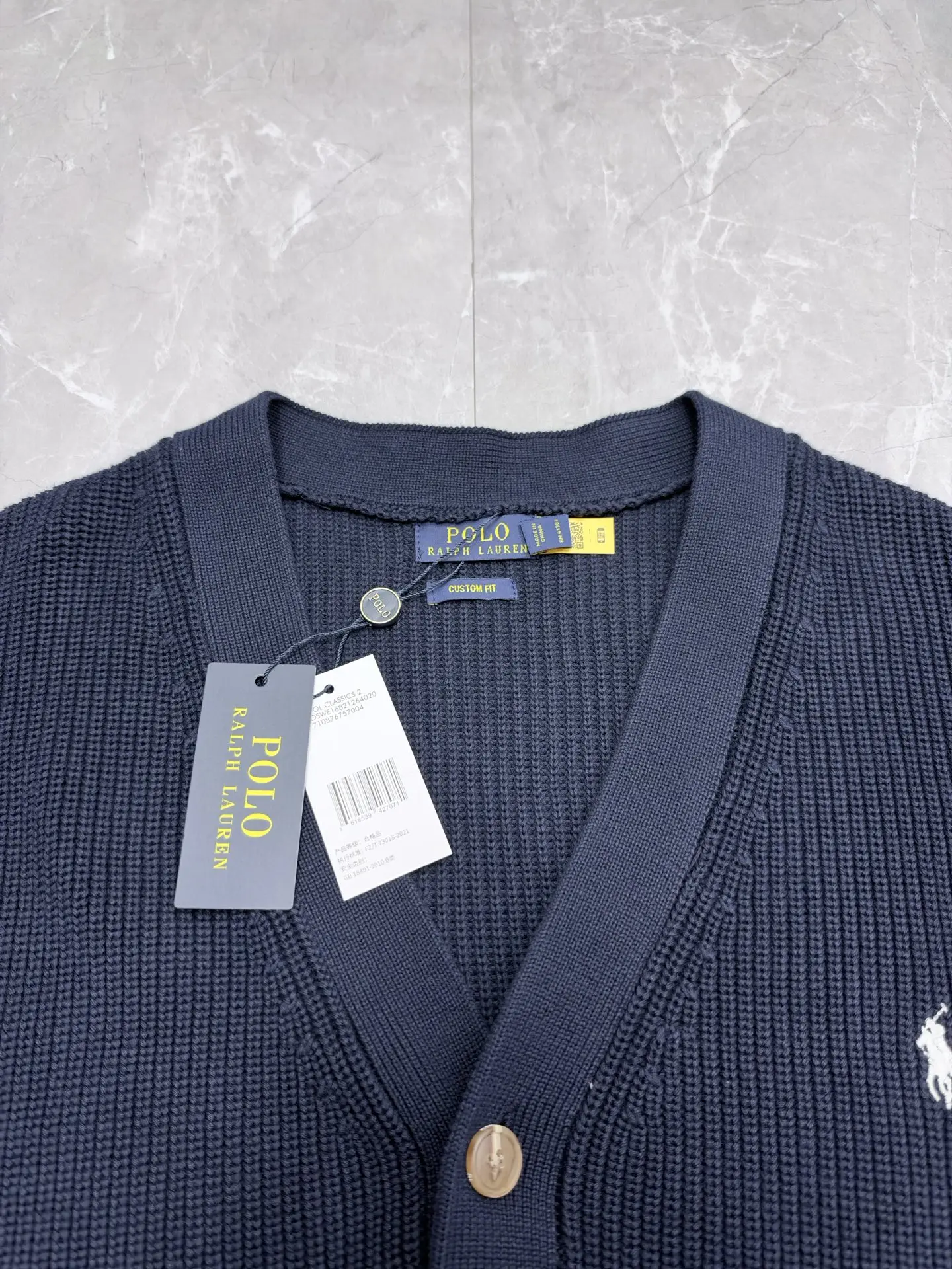 Polo Ralph Lauren Cotton V-Neck Cardigan D32519201 — view 3