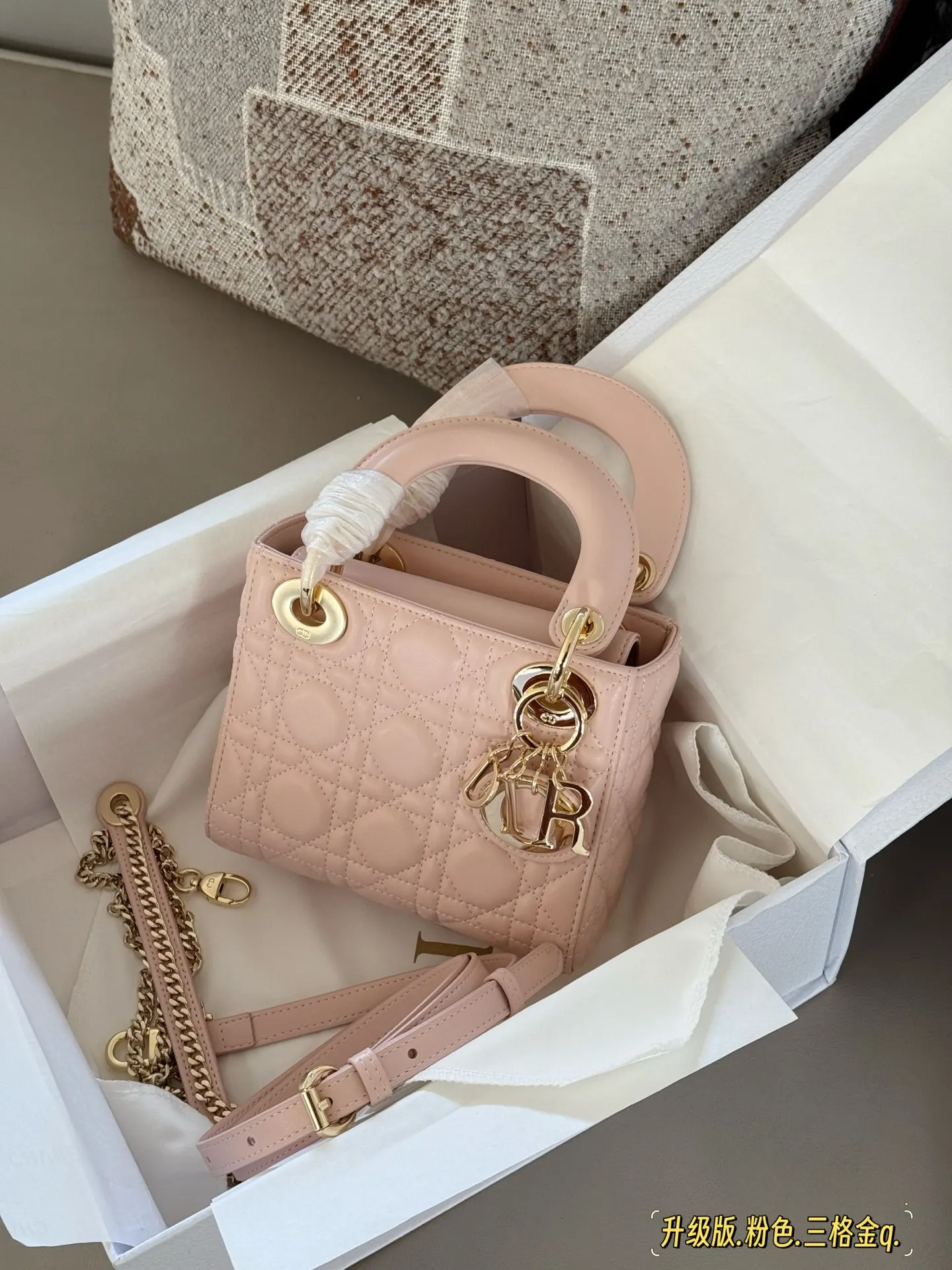 Lady Dior Quilted Lambskin Top-Handle Bag D32518137 — view 11