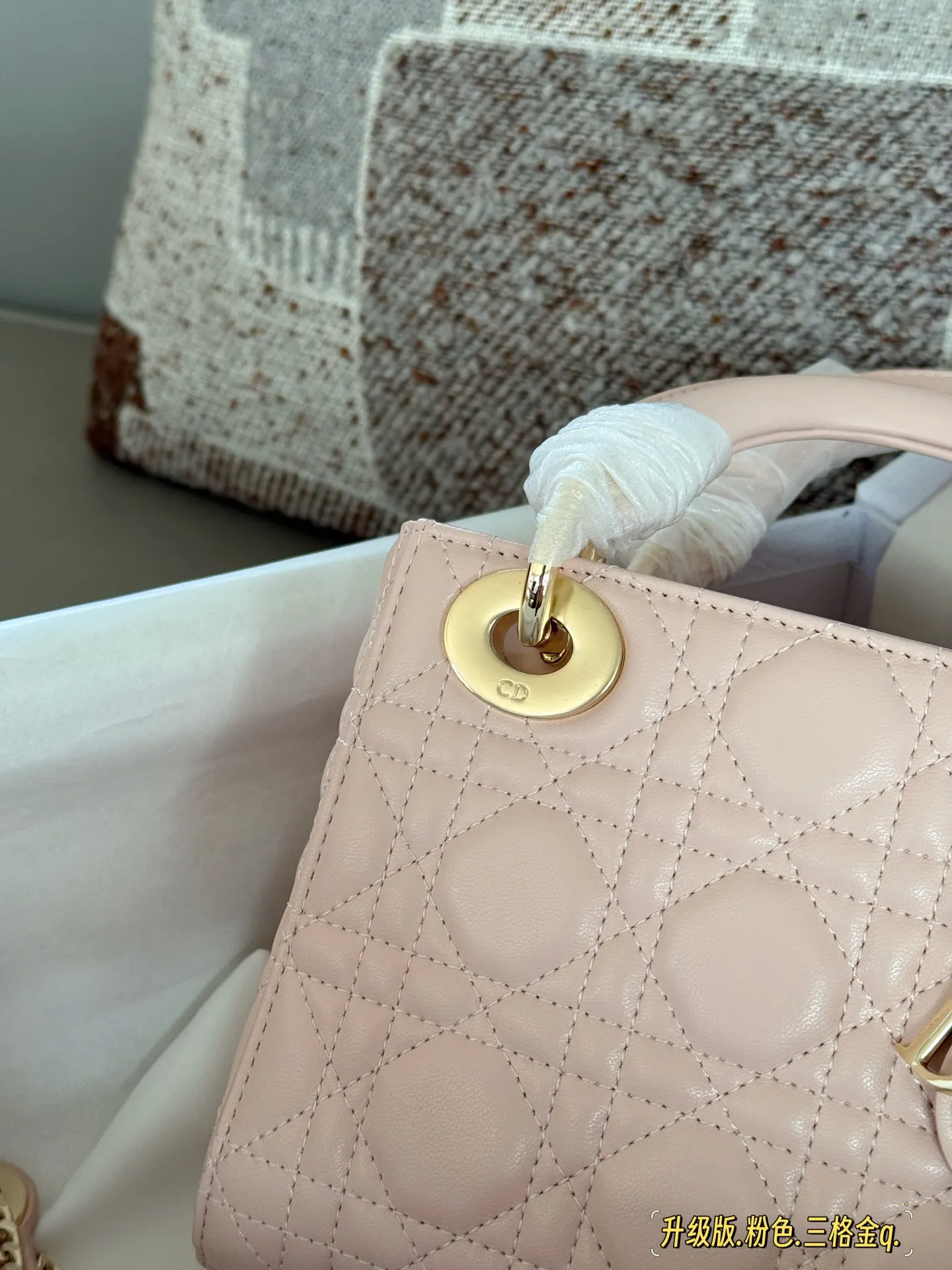 Lady Dior Quilted Lambskin Top-Handle Bag D32518137 — view 12