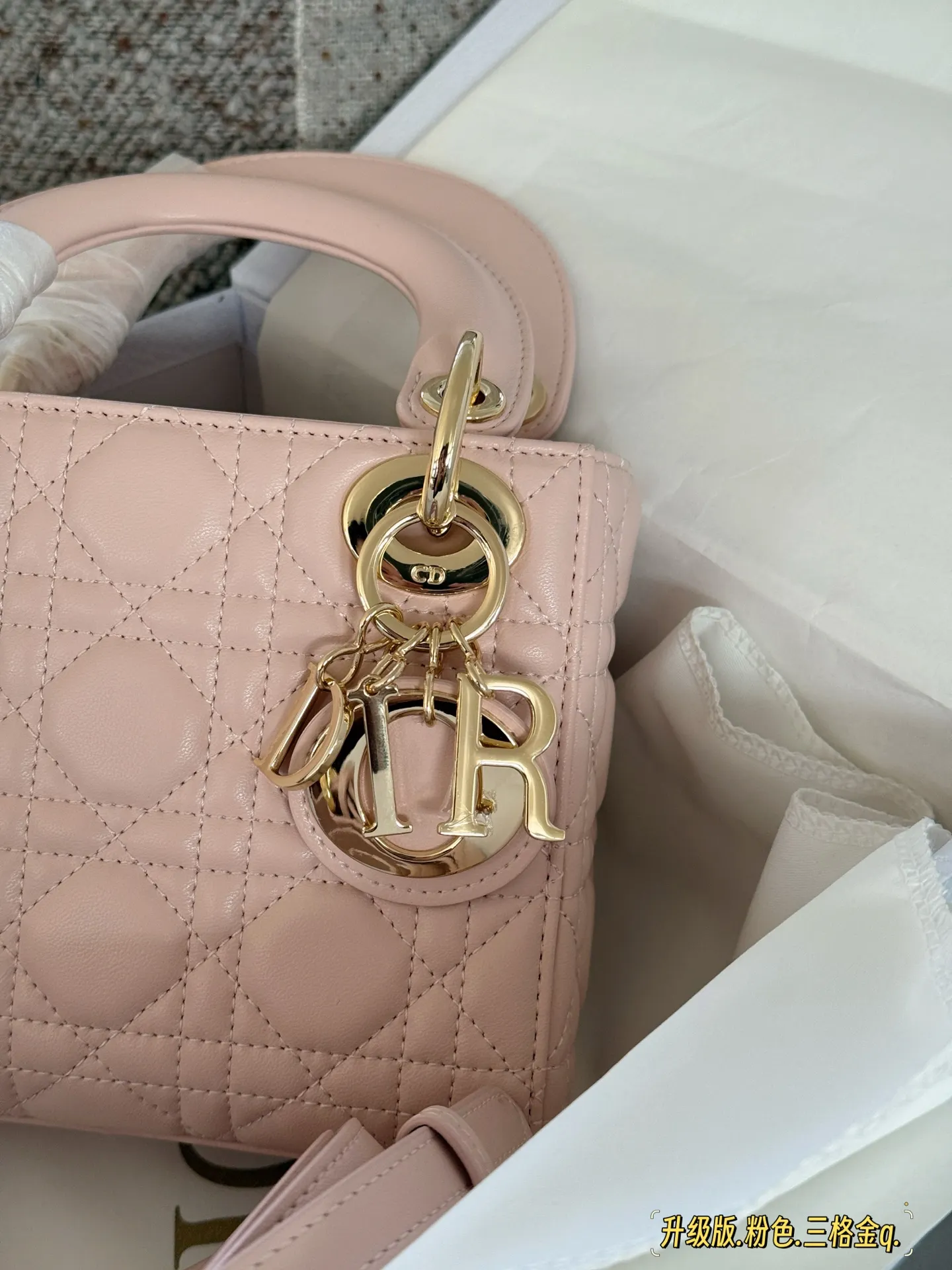 Lady Dior Quilted Lambskin Top-Handle Bag D32518137 — view 13