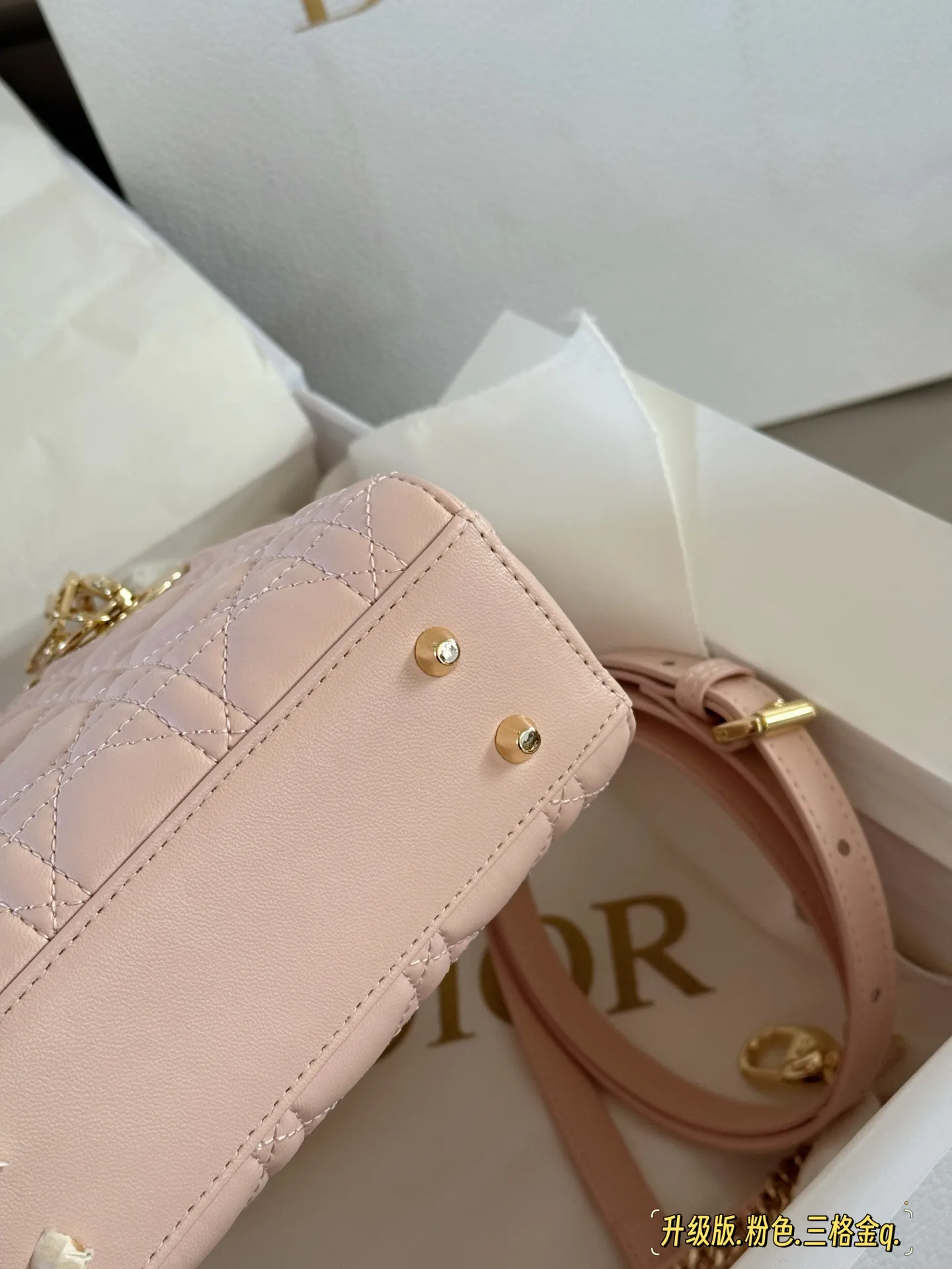 Lady Dior Quilted Lambskin Top-Handle Bag D32518137 — view 16