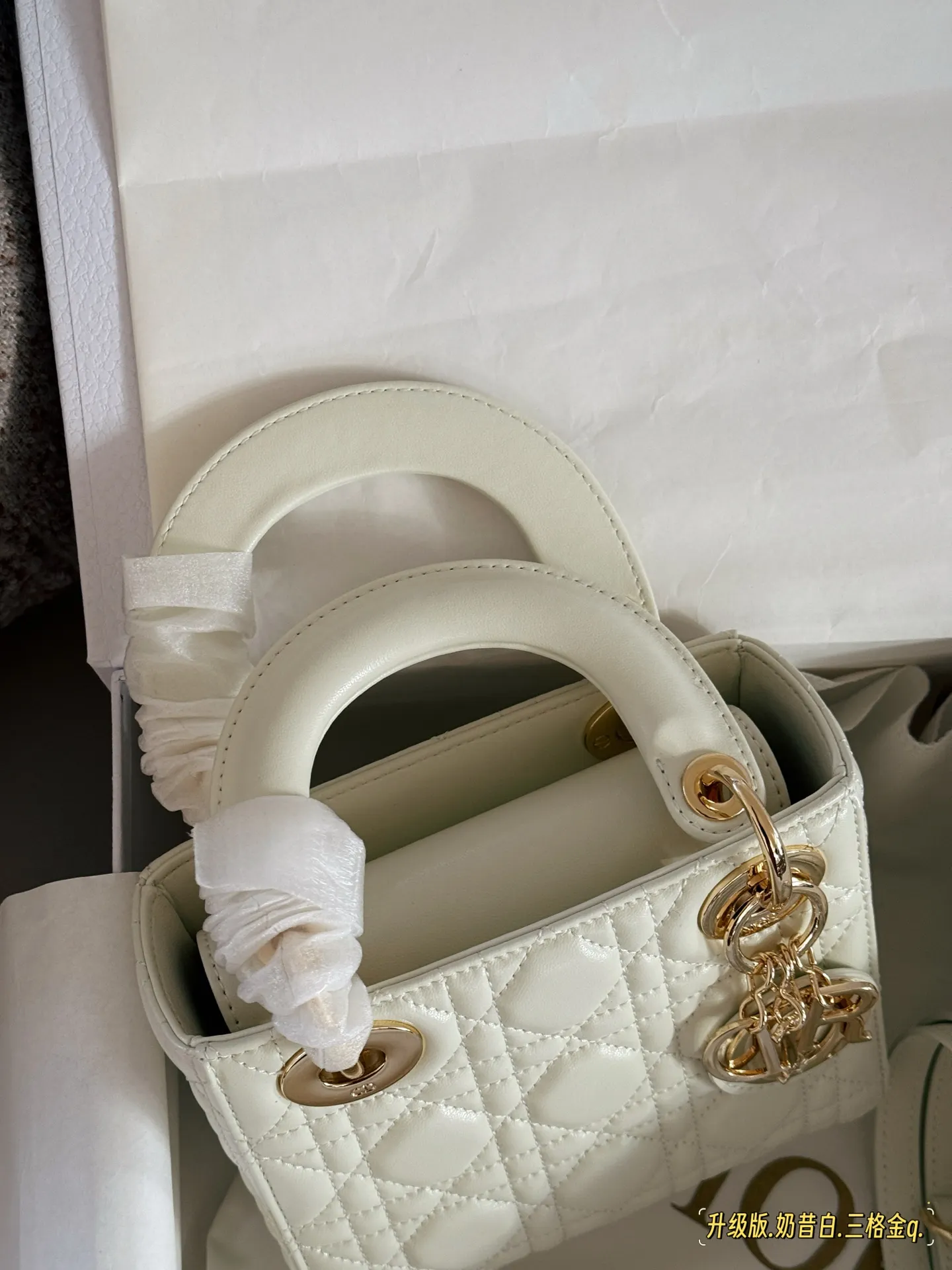 Lady Dior Quilted Lambskin Top-Handle Bag D32518137 — view 5