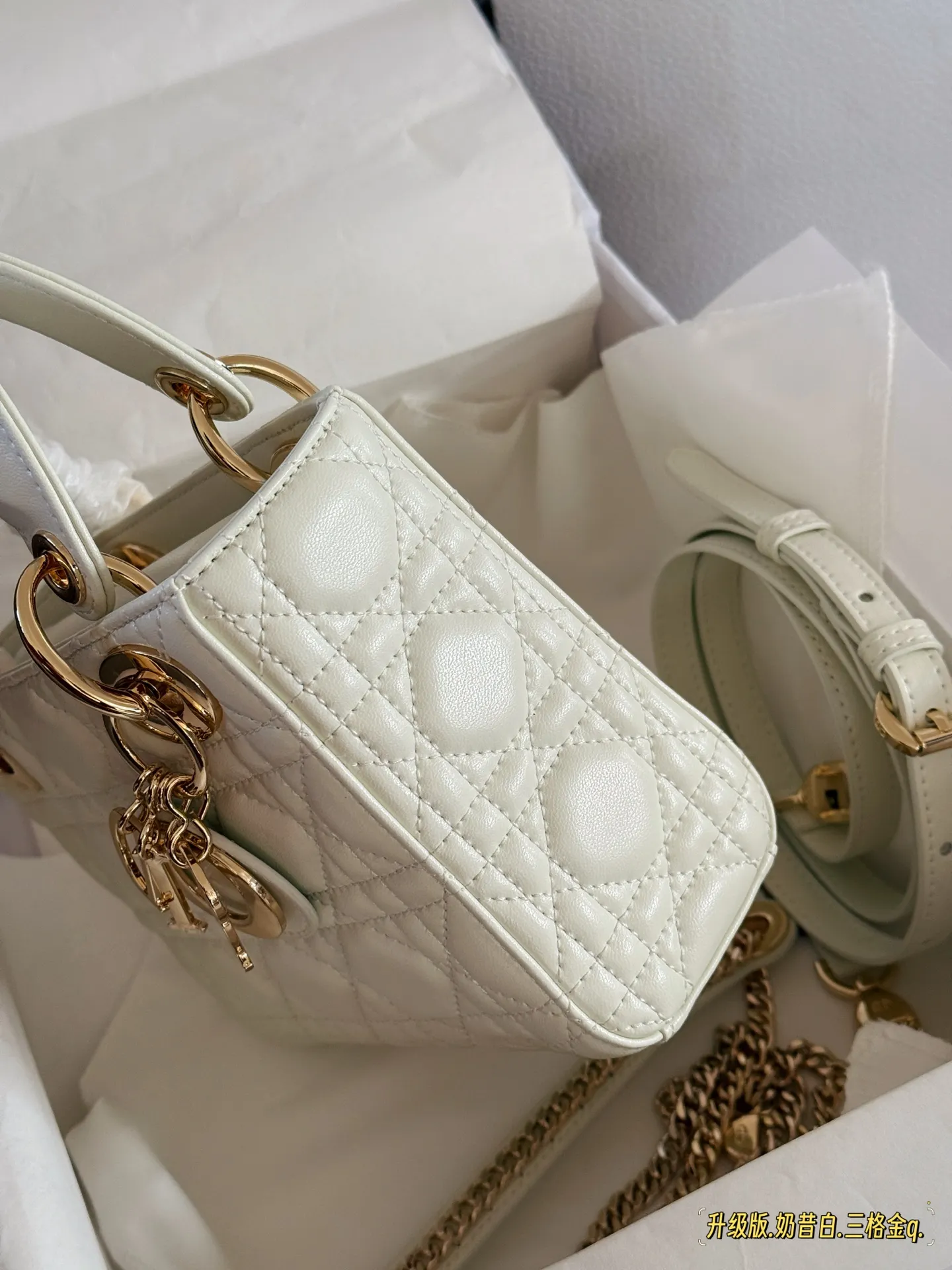 Lady Dior Quilted Lambskin Top-Handle Bag D32518137 — view 6