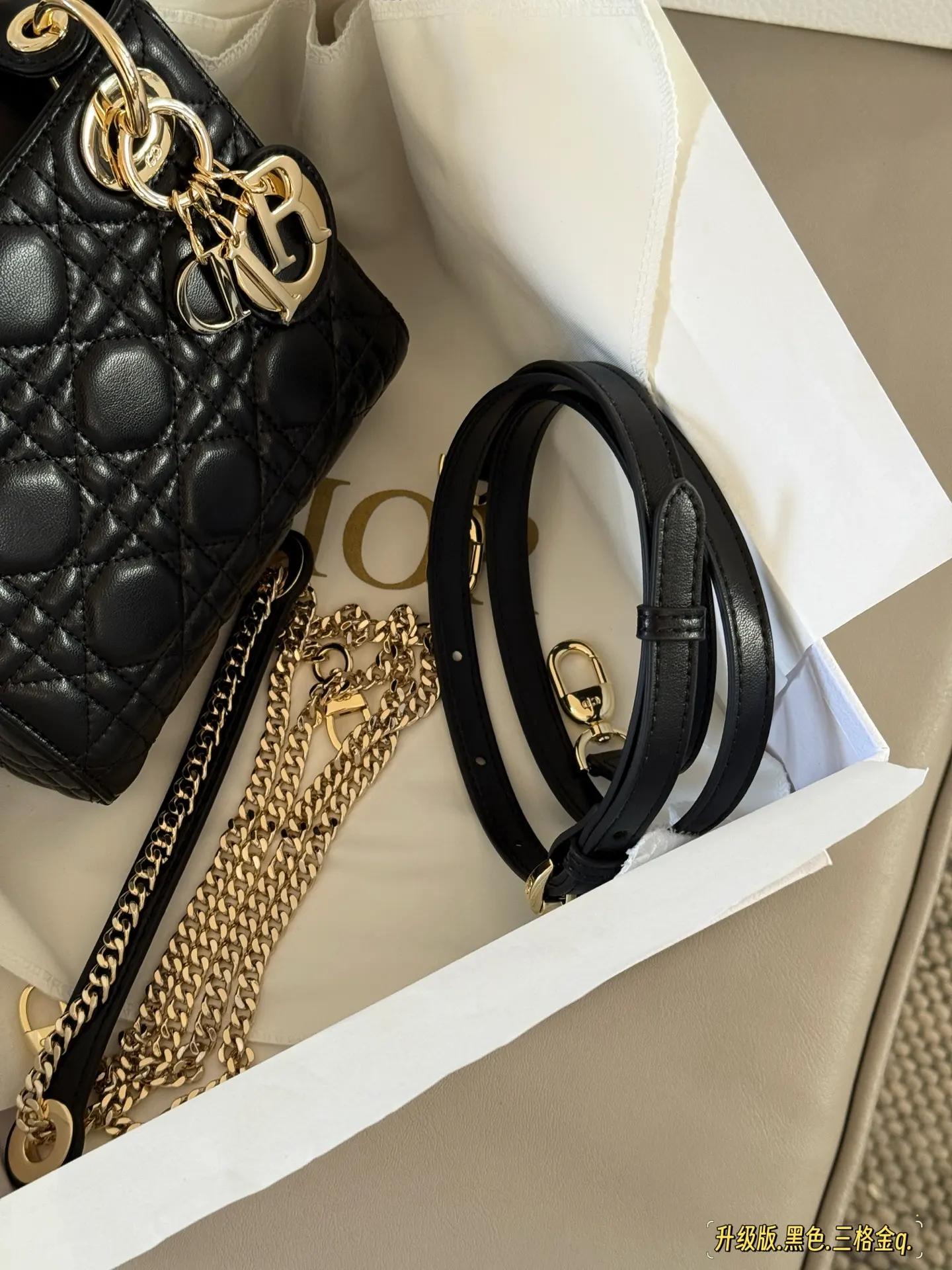 Lady Dior Quilted Lambskin Top-Handle Bag D32518137 — view 22