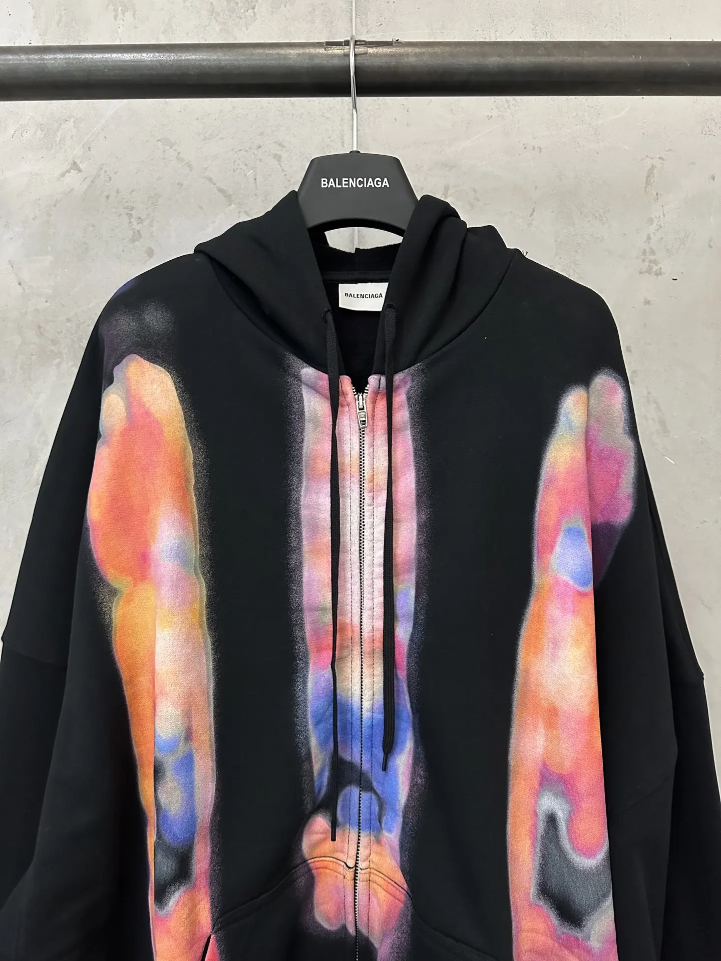 Graphic Print Zip-Up Hoodie D33018849 — view 3