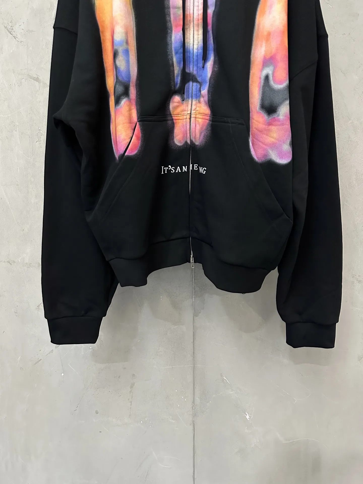 Graphic Print Zip-Up Hoodie D33018849 — view 4